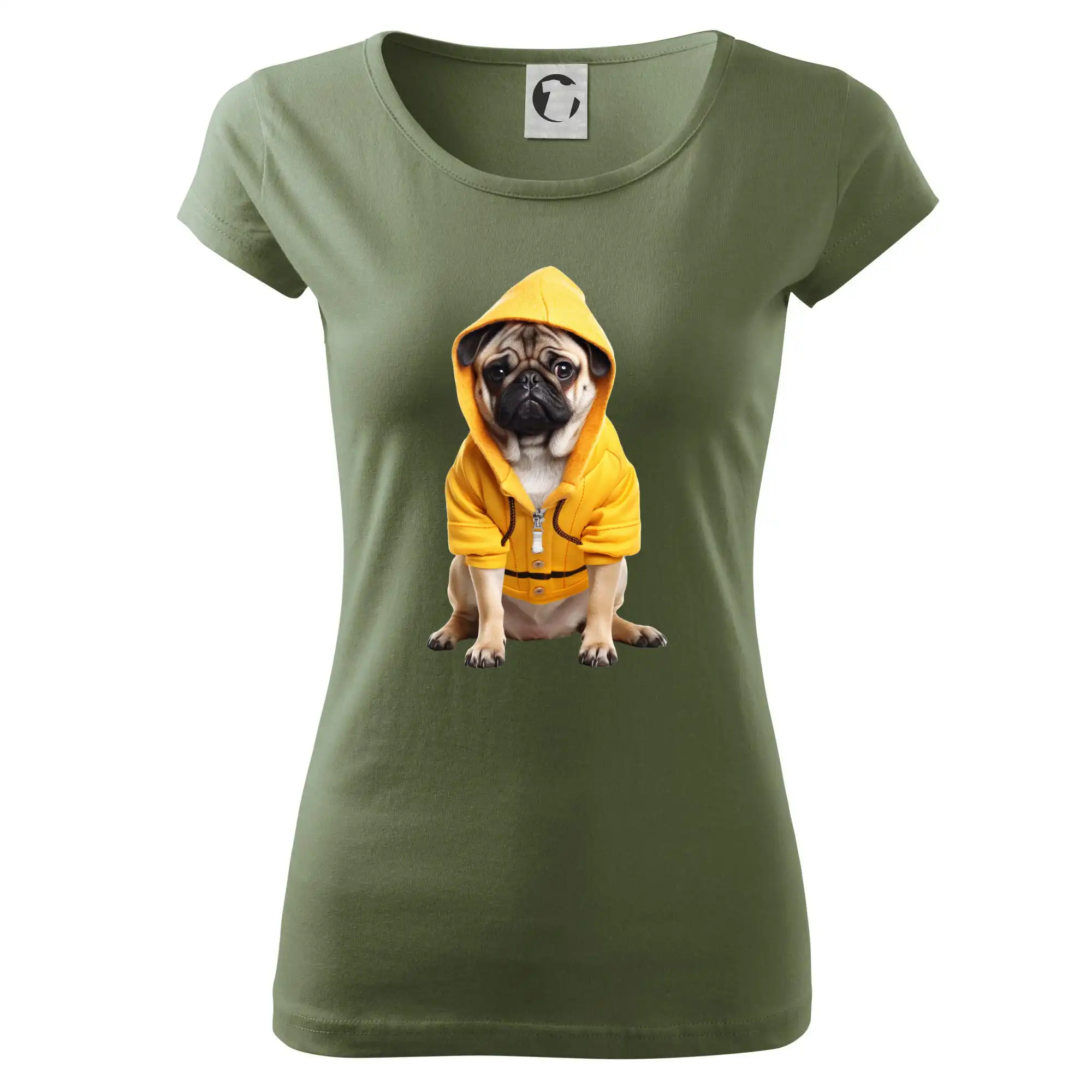 Mops na tričku - Mops v mikine - Dámske tričko Pure