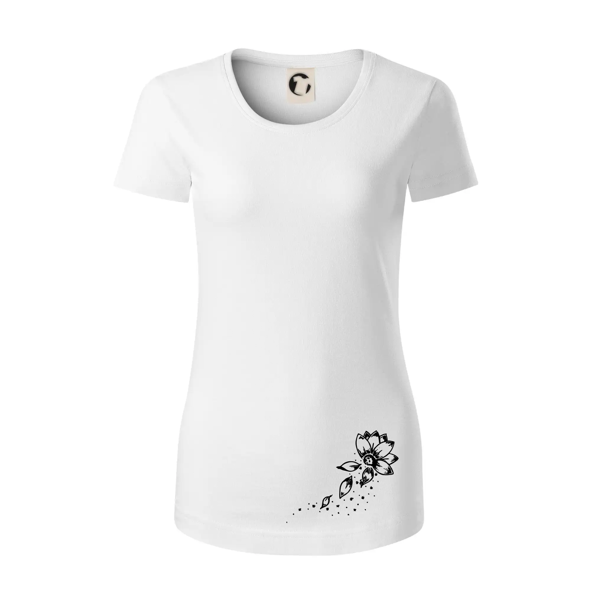Tričká s kvetinami - Kvetina listy - Dámske tričko z organickej bavlny Origin (GOTS)