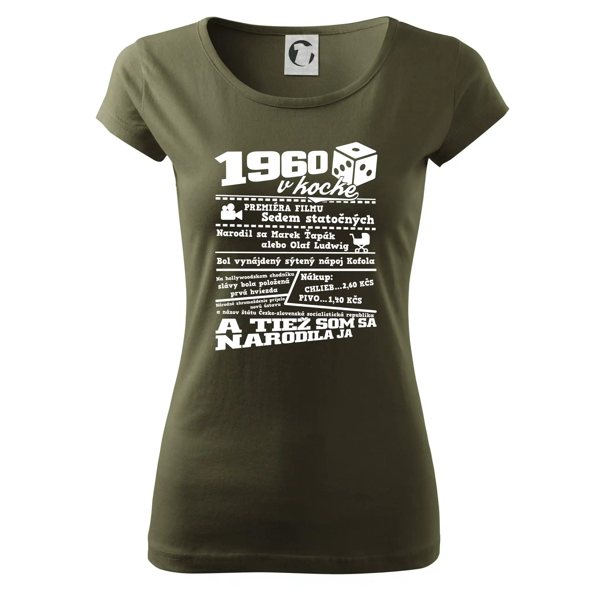 1960 v kocke - Dámske tričko Pure