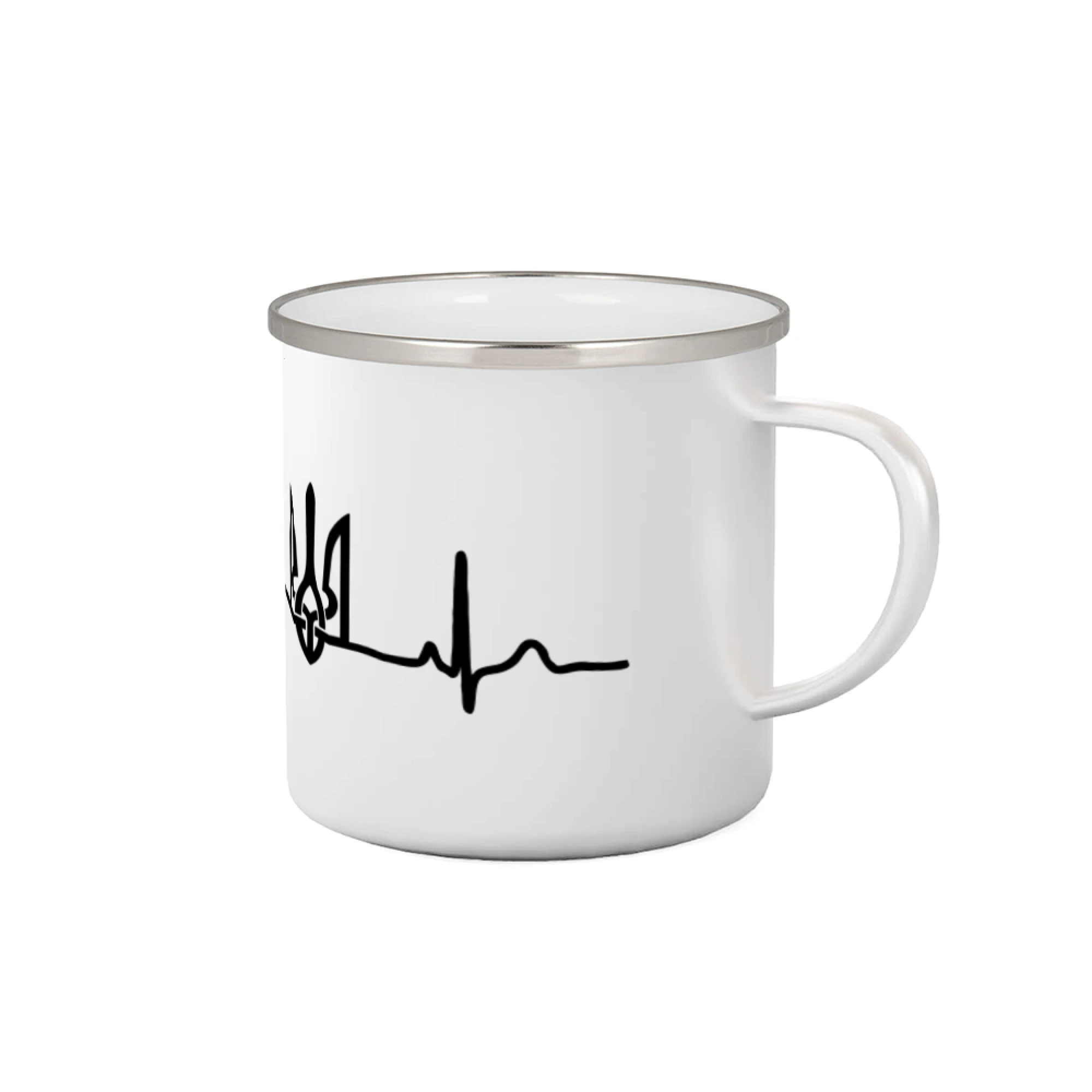 Tričká s vlajkou ukrajiny - Ekg Ukrajina trojzubec - Plecháčik