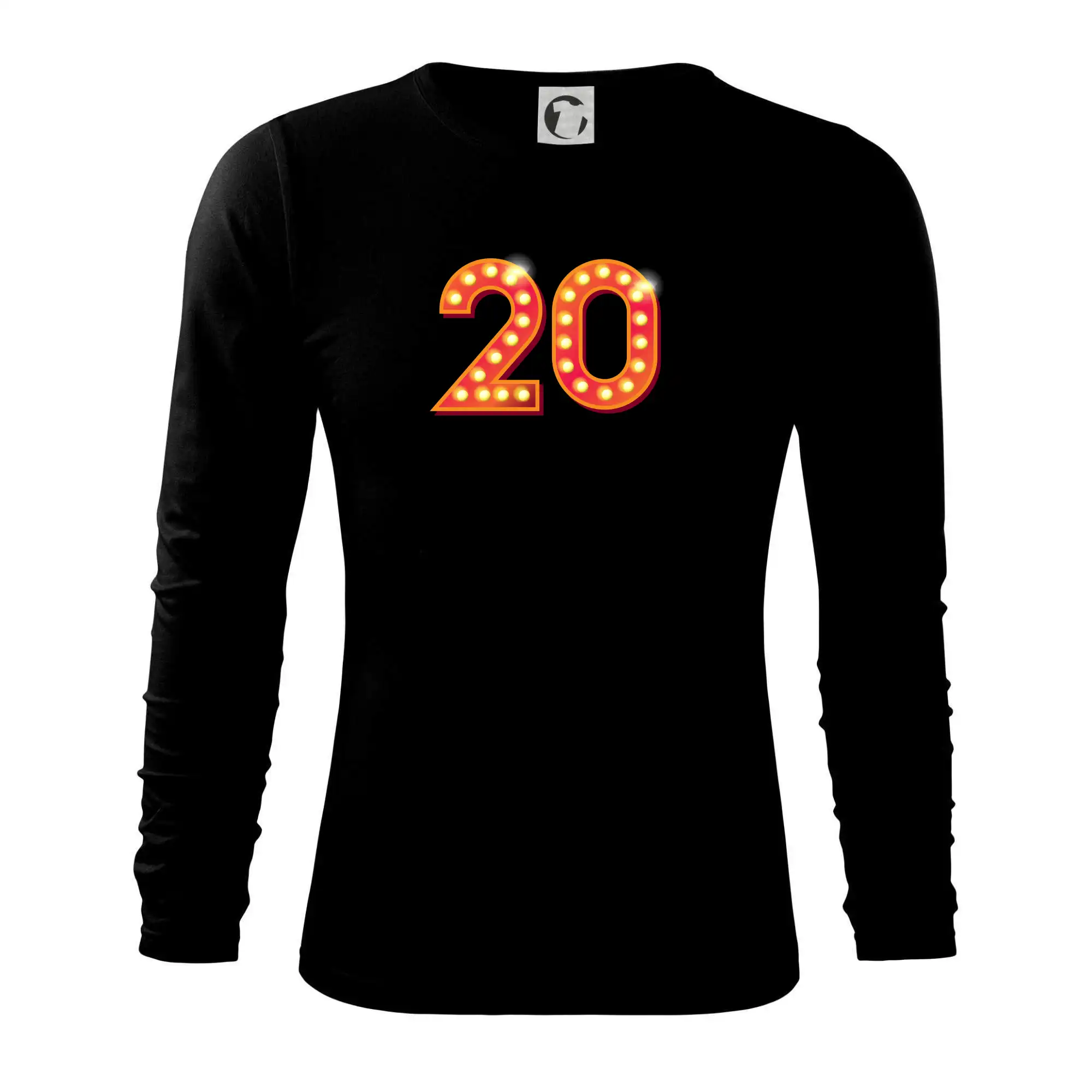 Tričká k narodeninám - Čísla žiarovky 20 - Tričko s dlhým rukávom FIT-T long sleeve