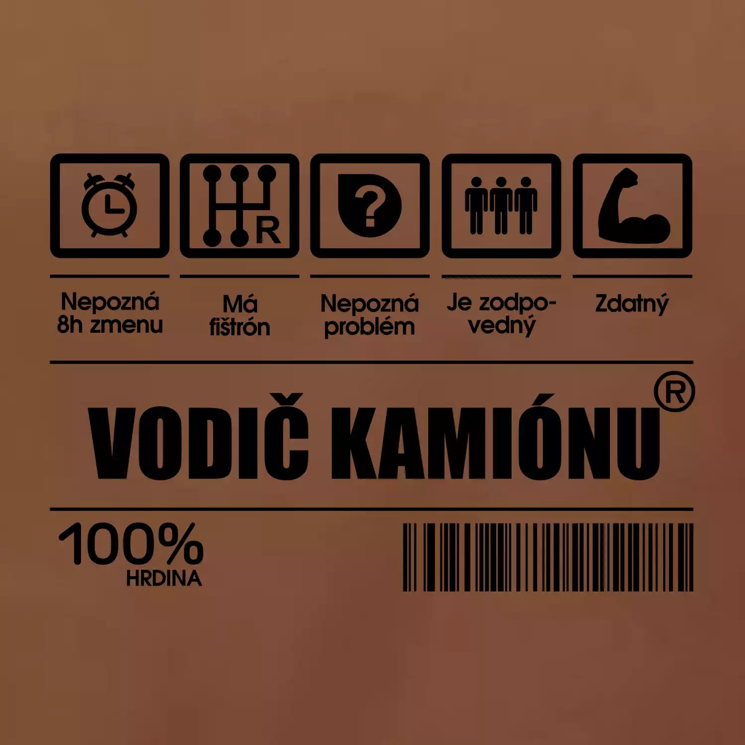 Čiarový kód - Vodič kamionu