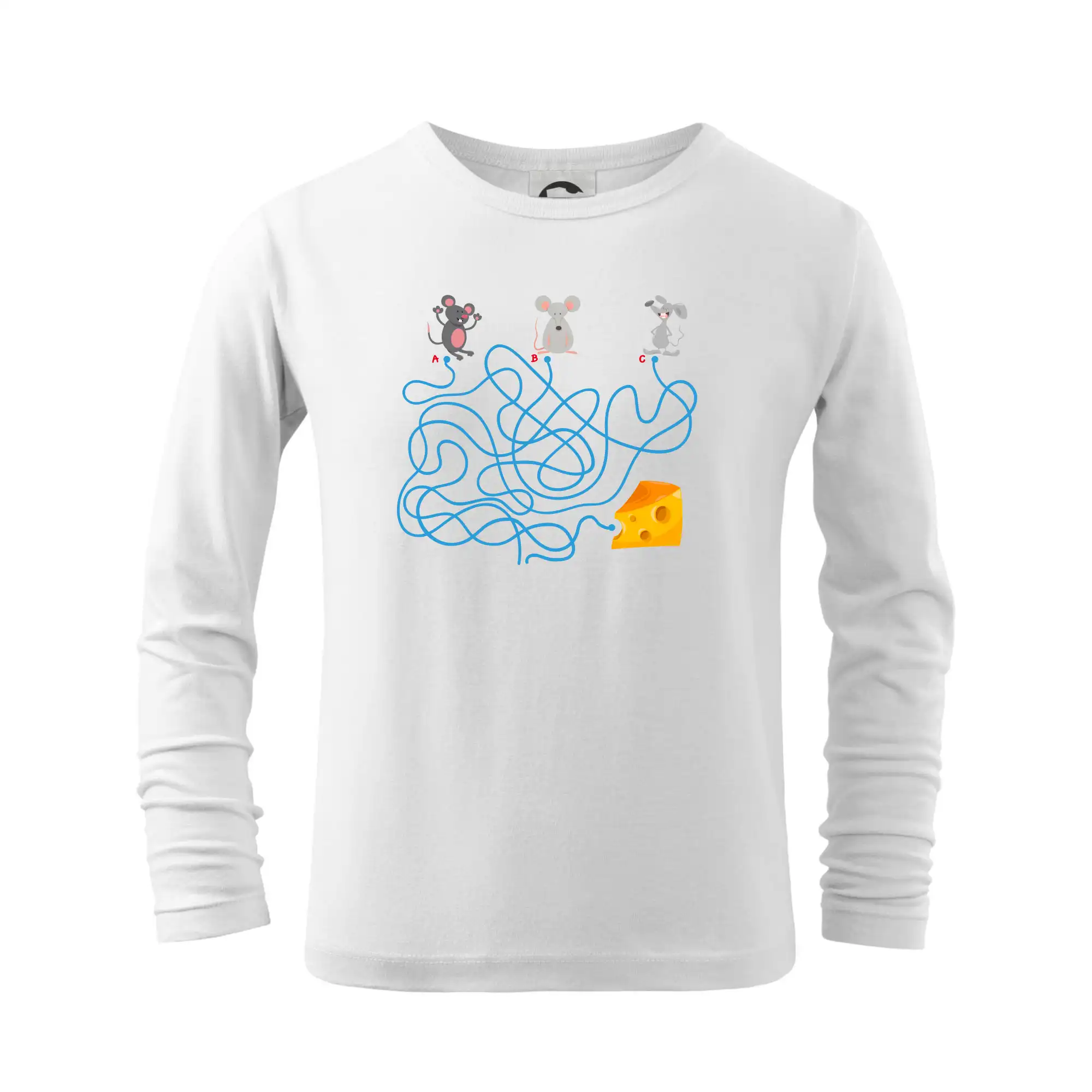 Myšacia cesta hlavolam - Tričko detské Long Sleeve