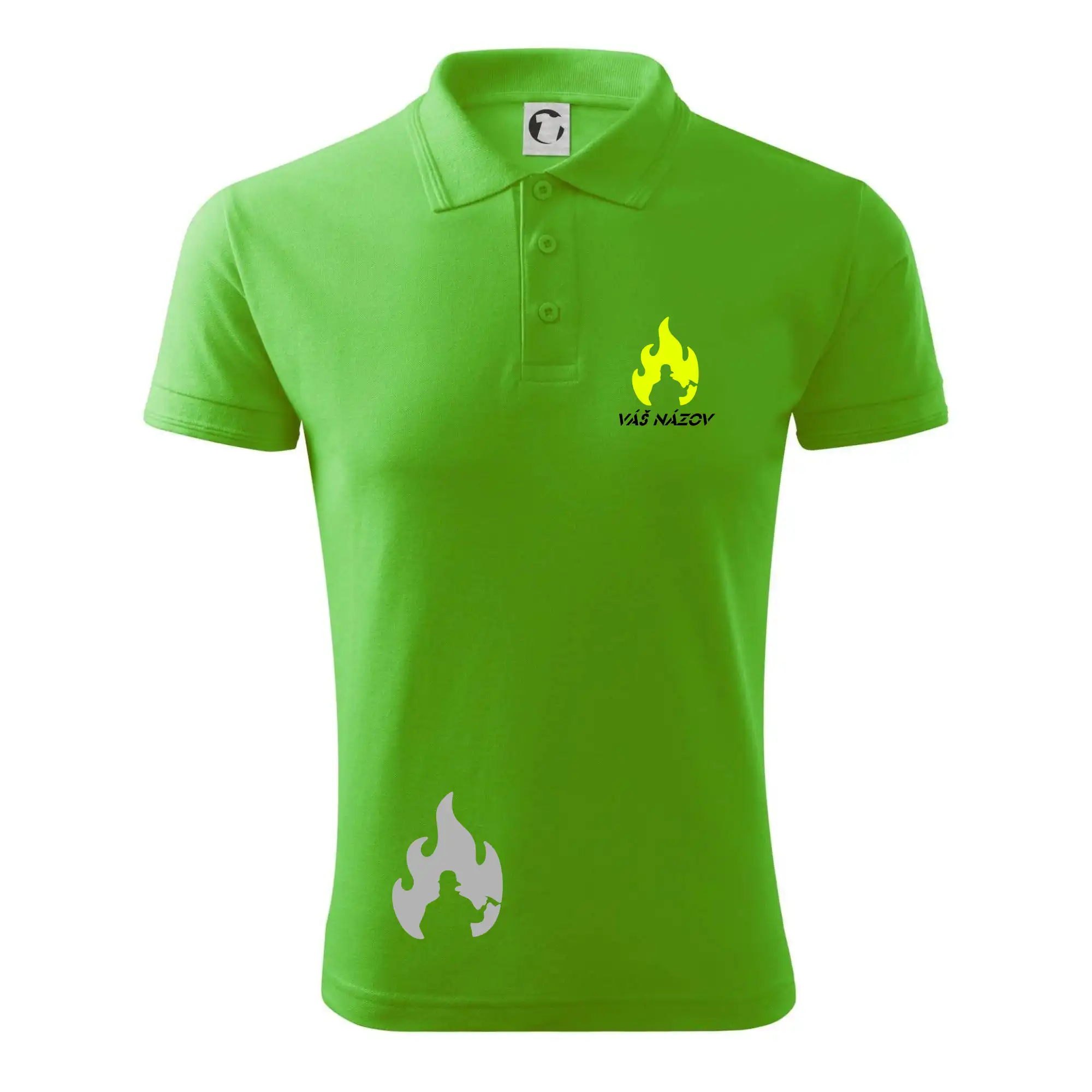 Originálne tričká pre hasičov - Hasiči - oheň - Váš názov - Polokošeľa pánska Pique Polo 203