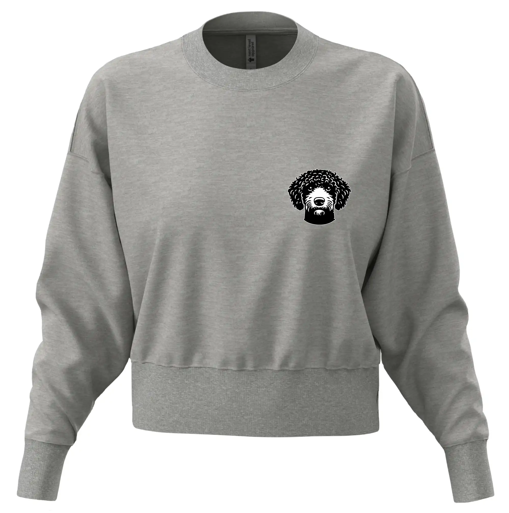 Ostatné psie plemená - Lagotto romagnolo hlava na prsníku - Mikina oversize crop OVERSIZE