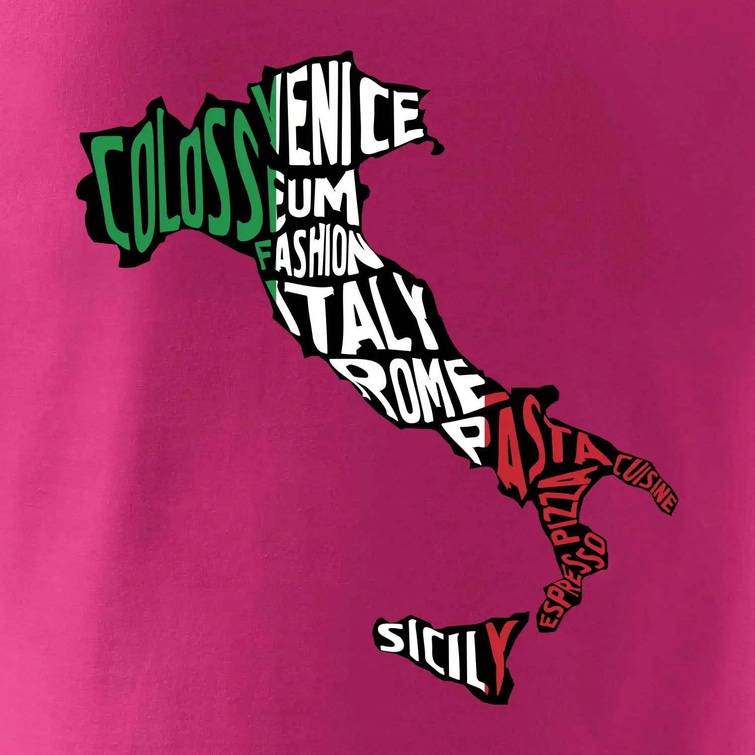 Mapy - názvy měst - Italie