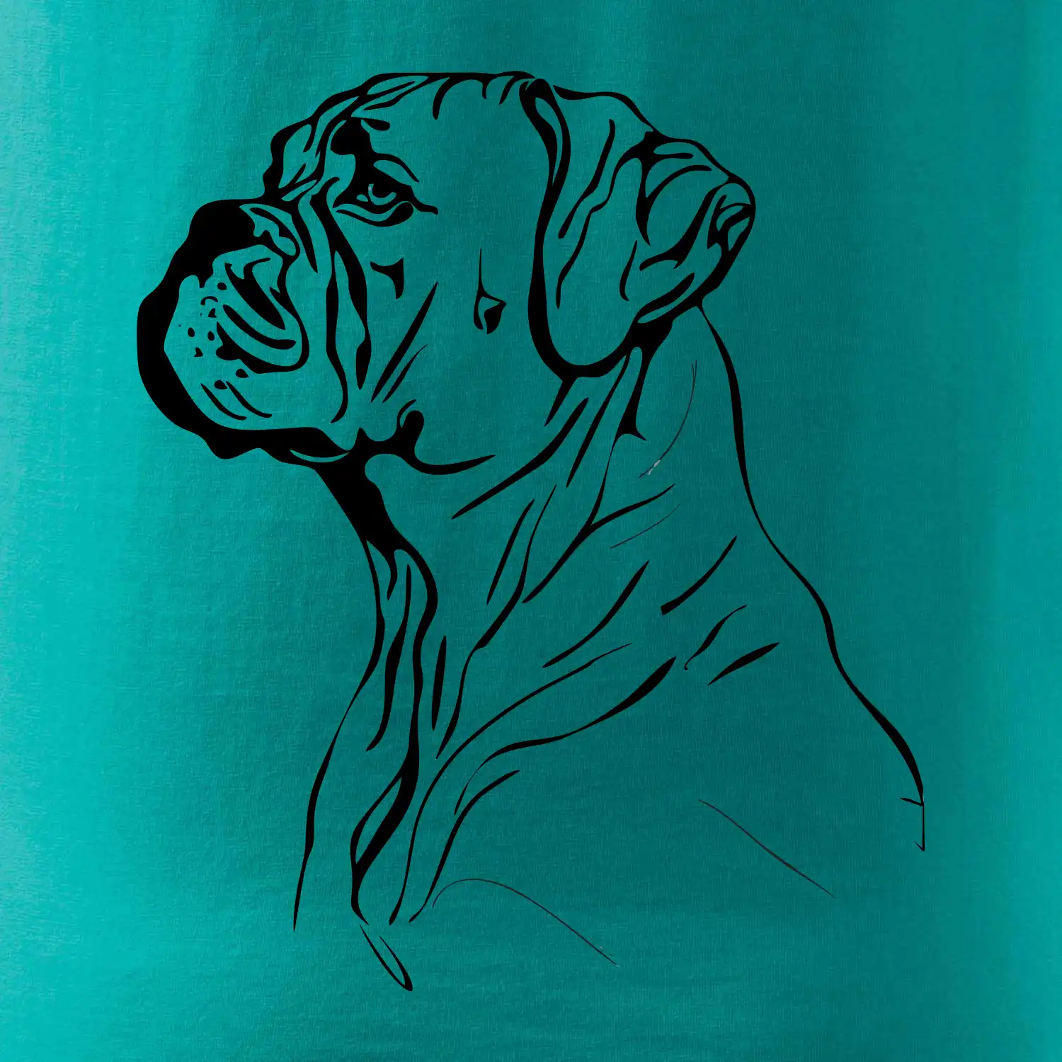 Boxer černá kresba