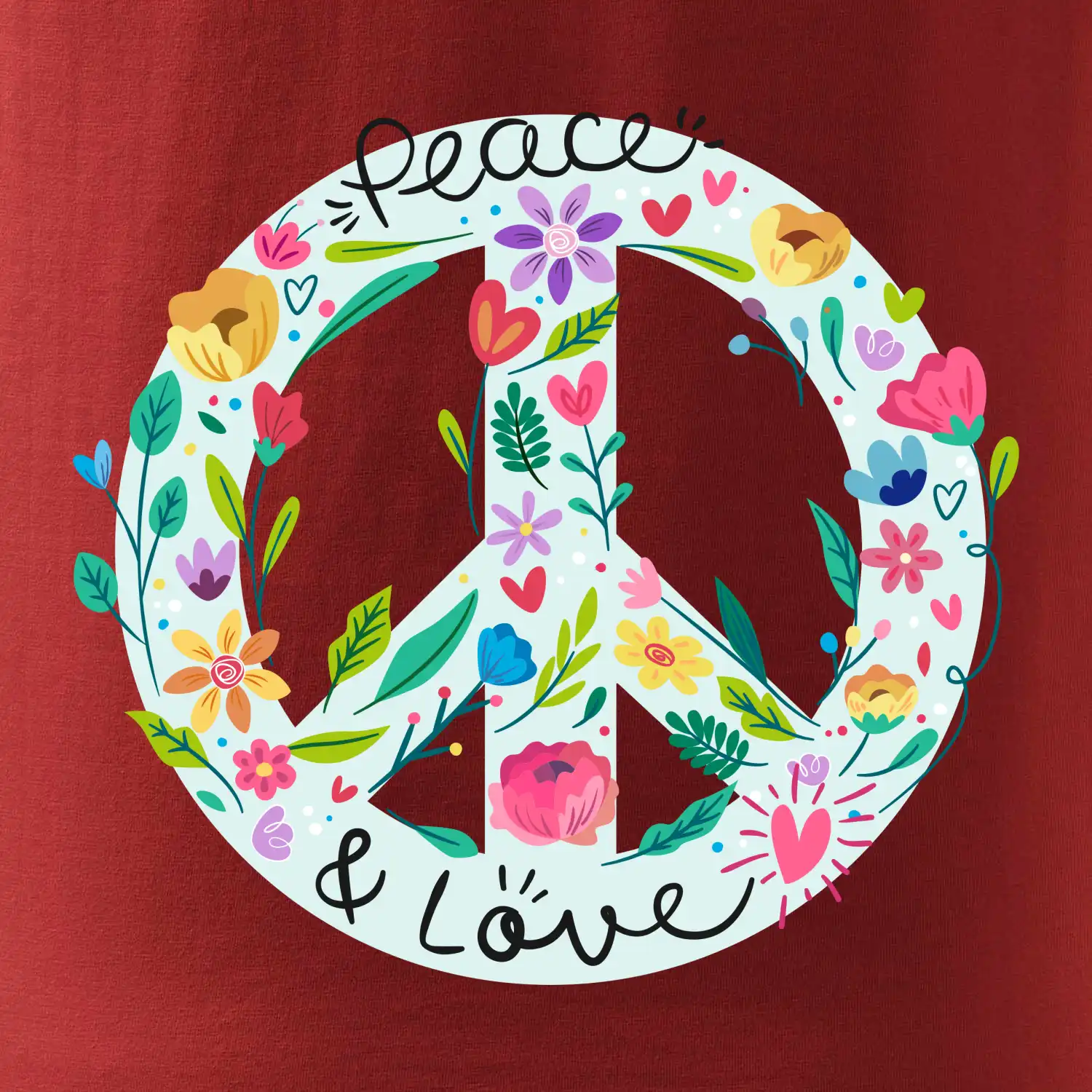 Peace and love symbol