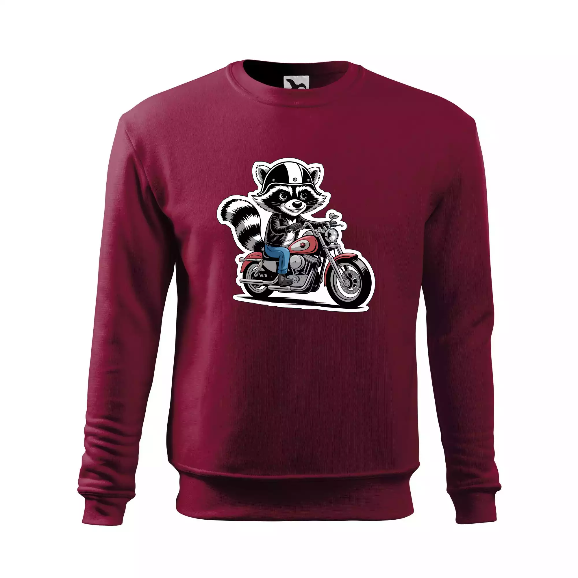 Mýval na motorce kreslený