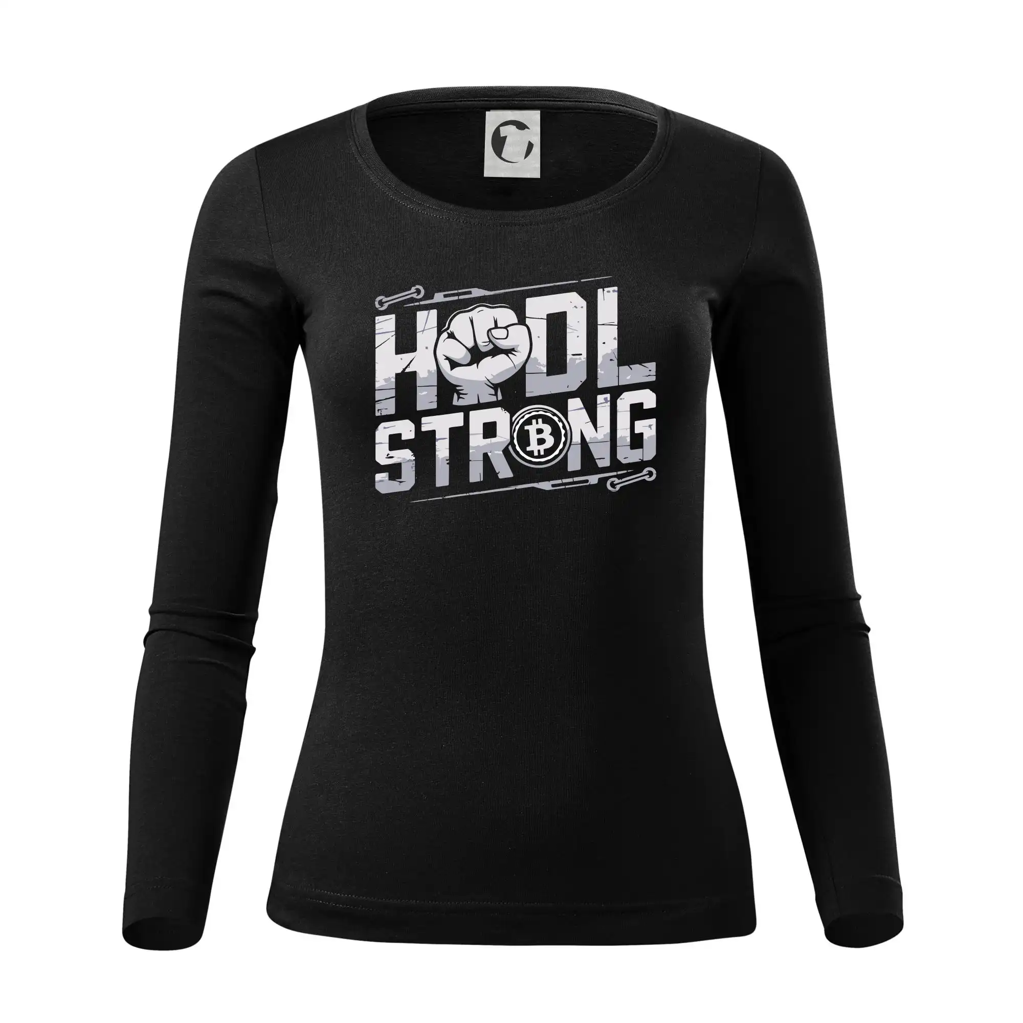 HODL Strong - Dámske tričko FIT-T LS - zužené
