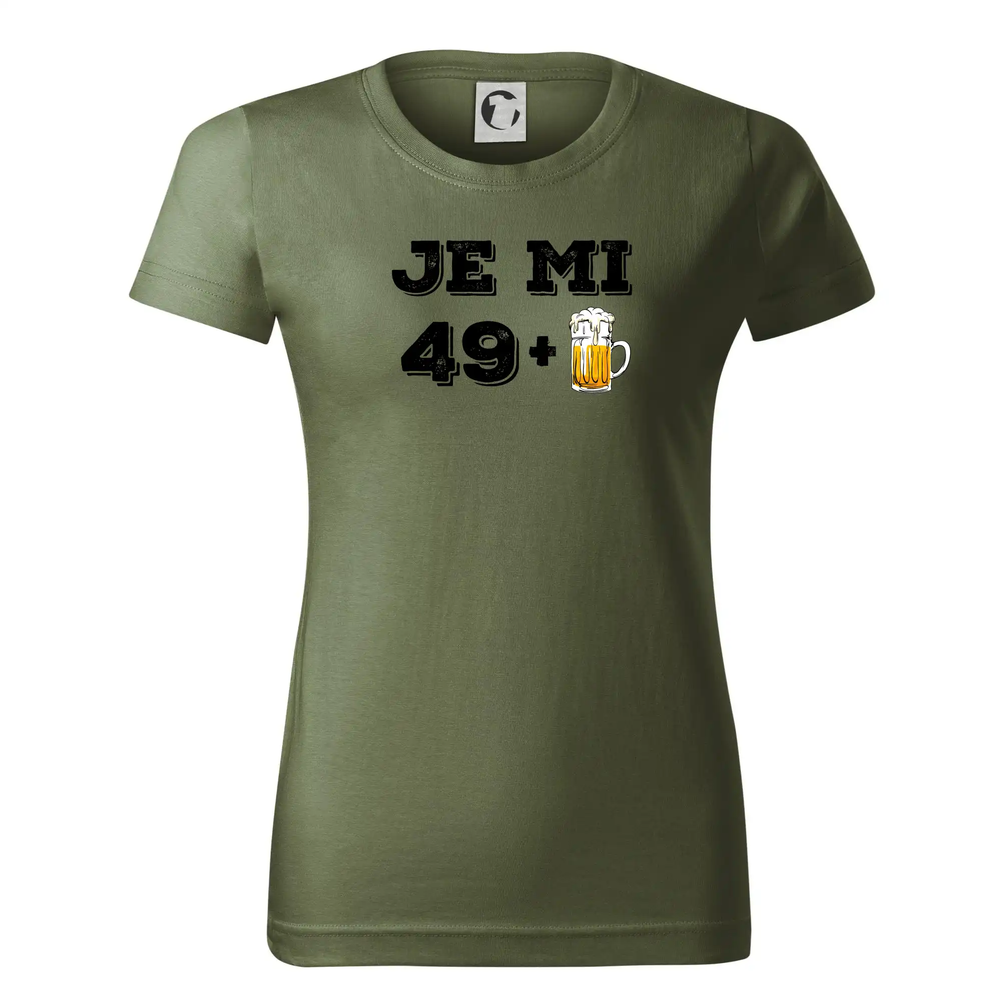 Trička k 50. narodeninám - Je mi 50 pivo - Dámske tričko basic - ľahko voľnejšie a dlhšie