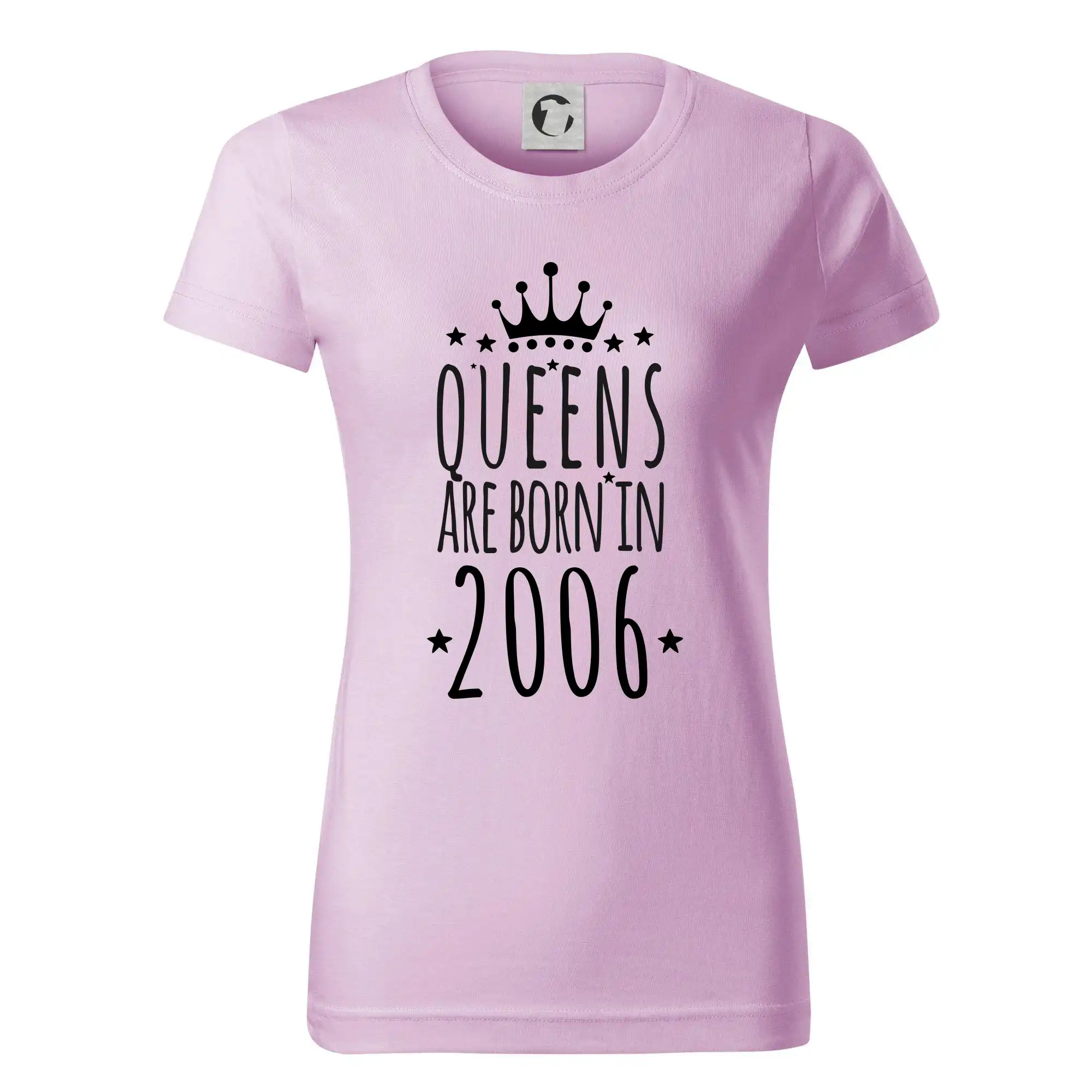 Trička s ročníkom 2006 - Queens are born in 2006 - Dámske tričko basic - ľahko voľnejšie a dlhšie