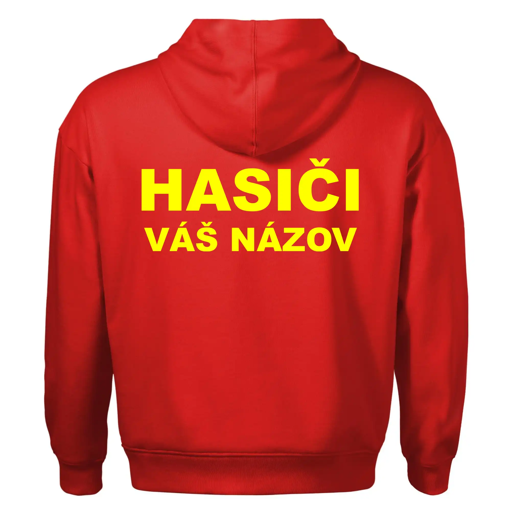 Hasiči - žltý nápis - váš názov zboru