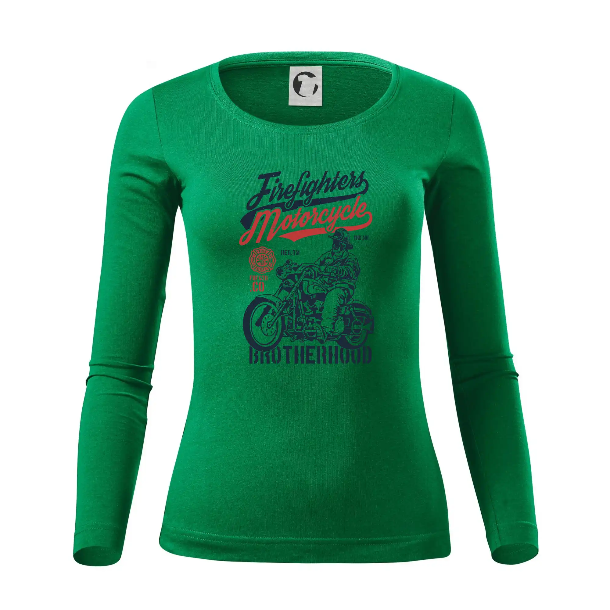 Originálne tričká pre hasičov - Firefighters Motorcycle - Dámske tričko FIT-T LS - zužené