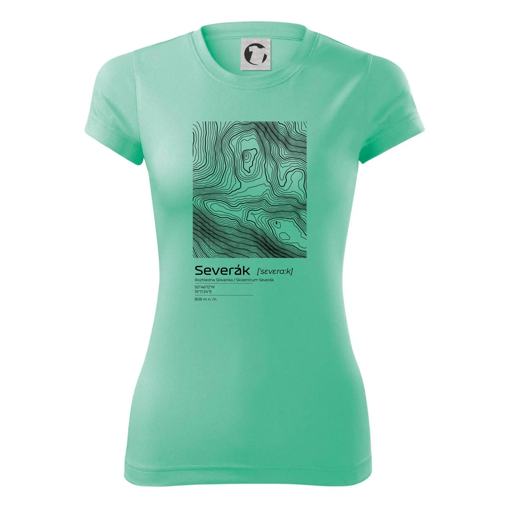 Severák - vrstevnice v obdélníku