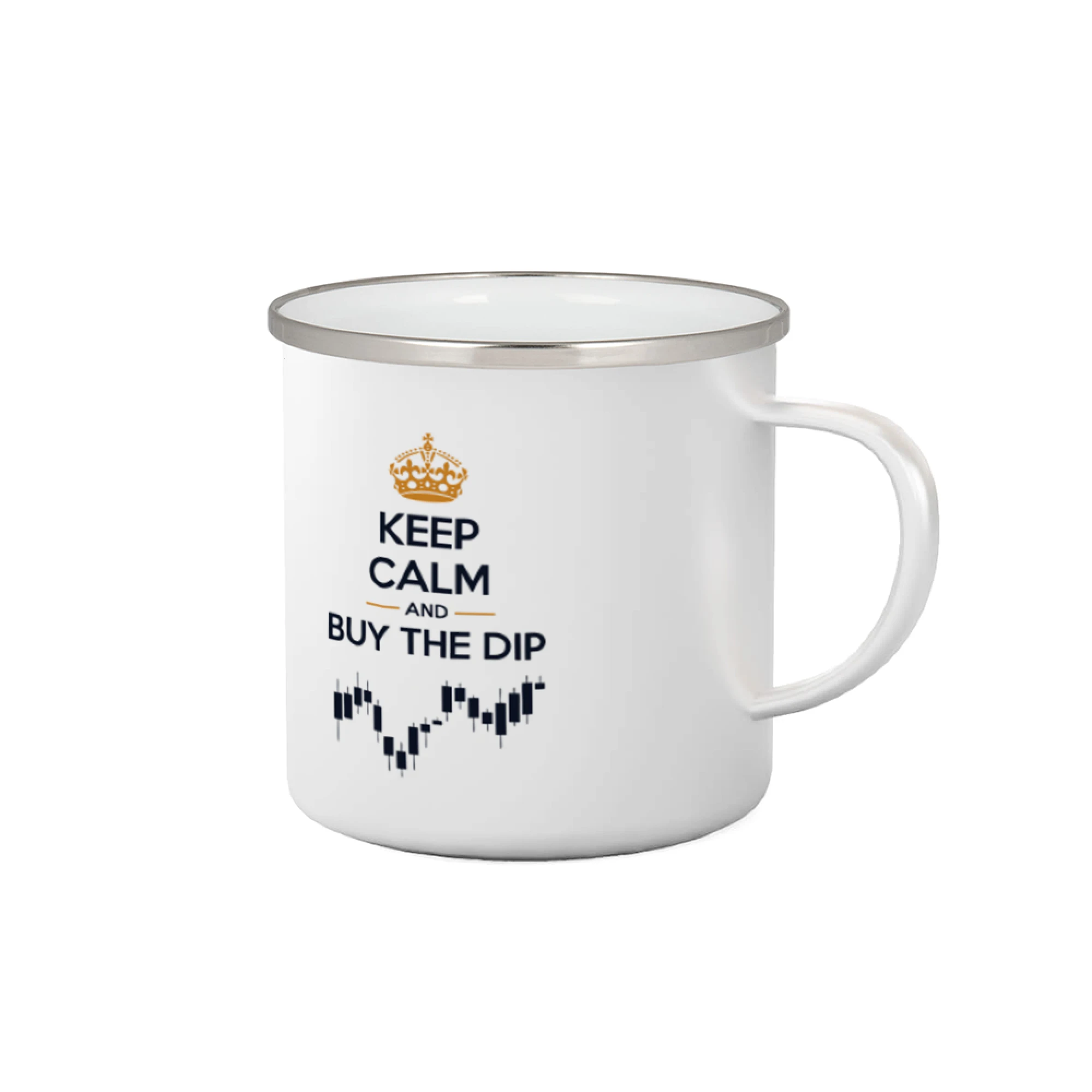 Keep Calm and Buy the Dip - koruna a graf - Plecháčik