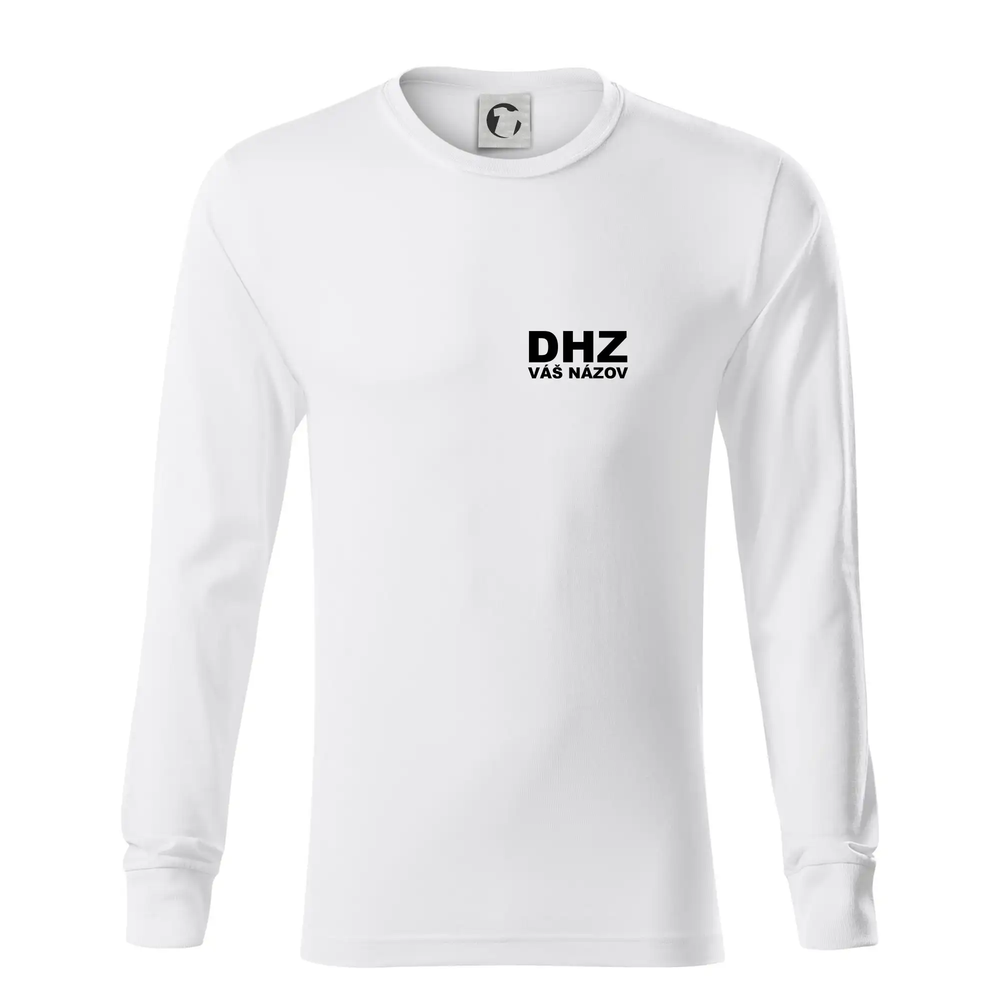 Originálne tričká pre hasičov - DHZ nápis (názov zboru - vlastný nápis) - Tričko s dlhým rukávom LS R05