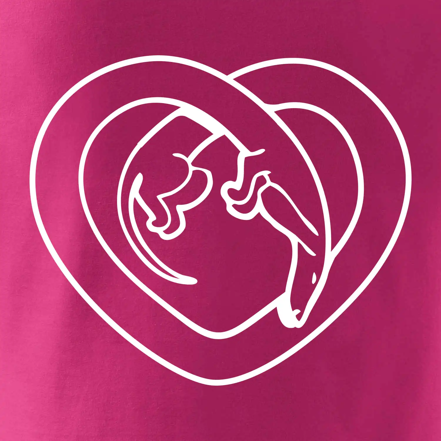 Jezevčík srdce - obrys