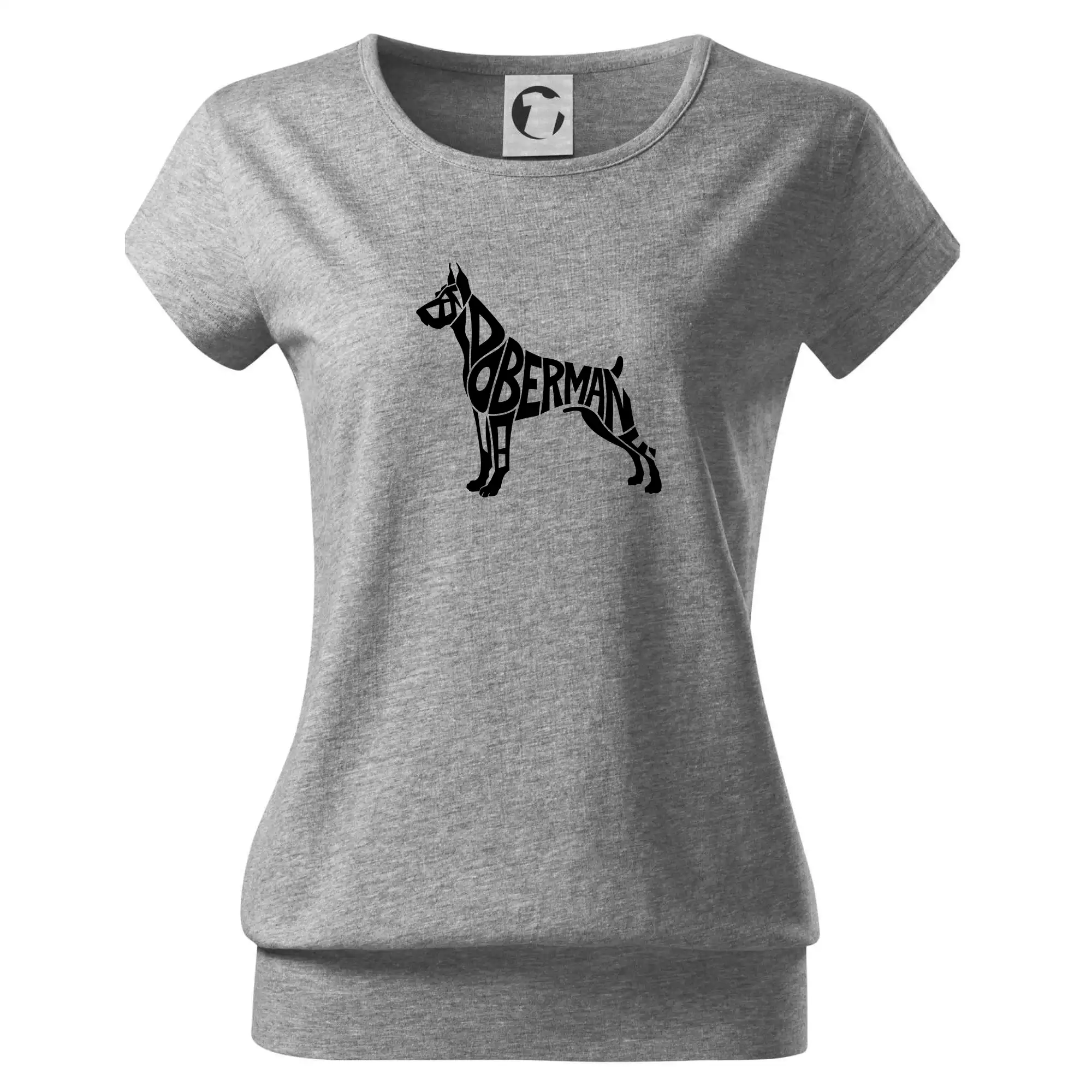 Doberman - nápis v tělě