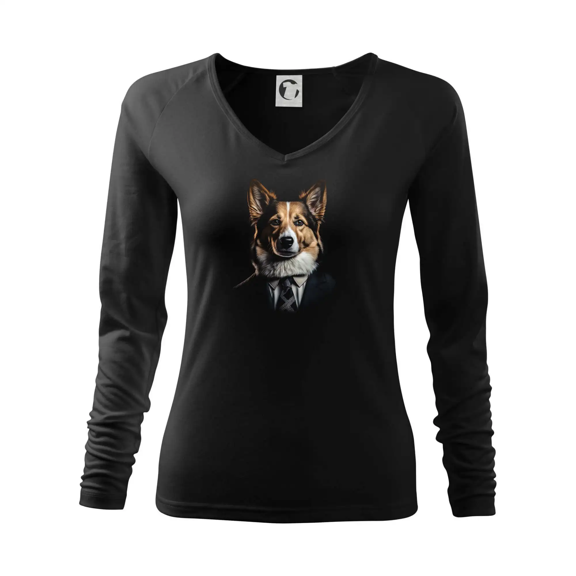 Ostatné psie plemená - Corgi v obleku - Tričko dámske Elegance