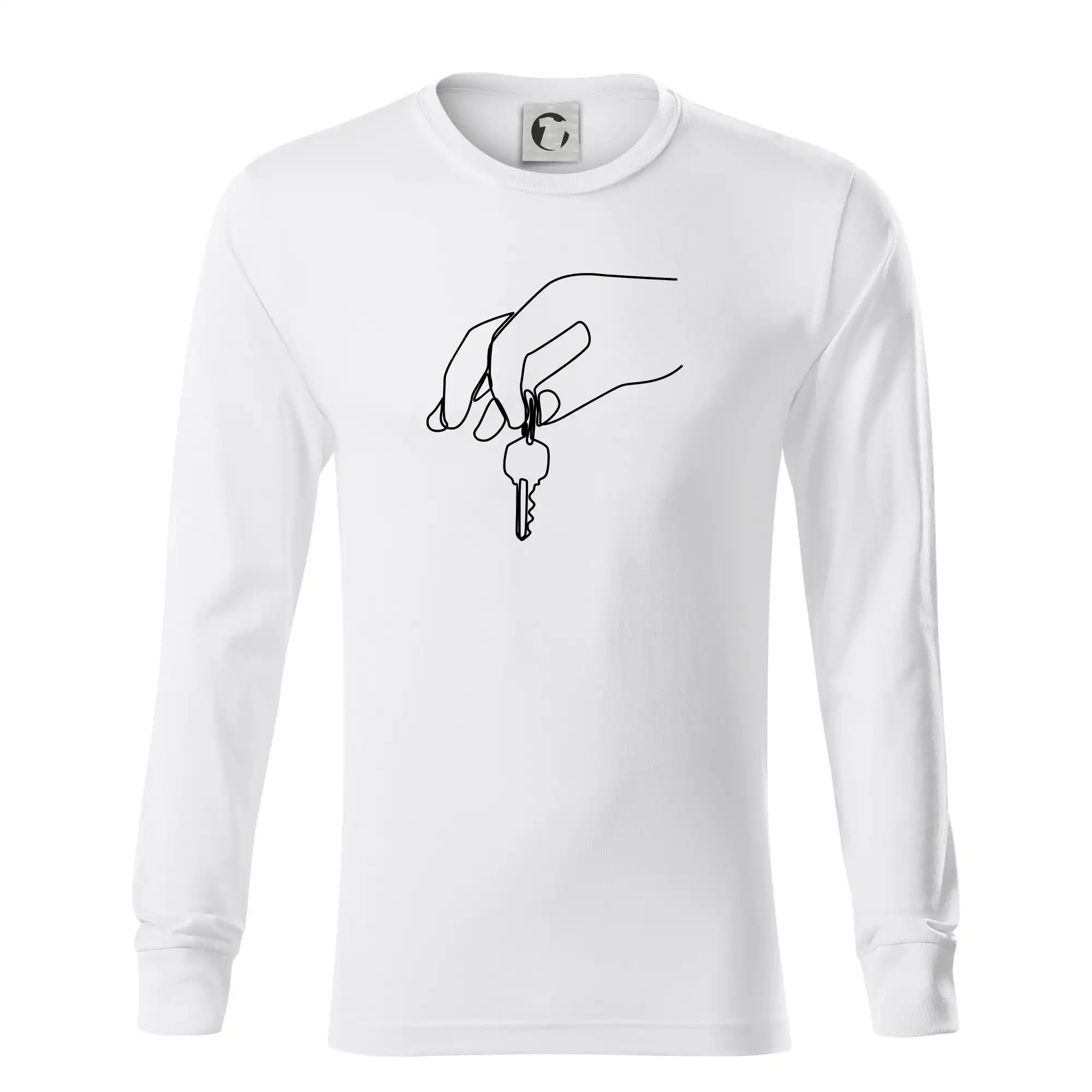 Klíče a ruka jedním tahem