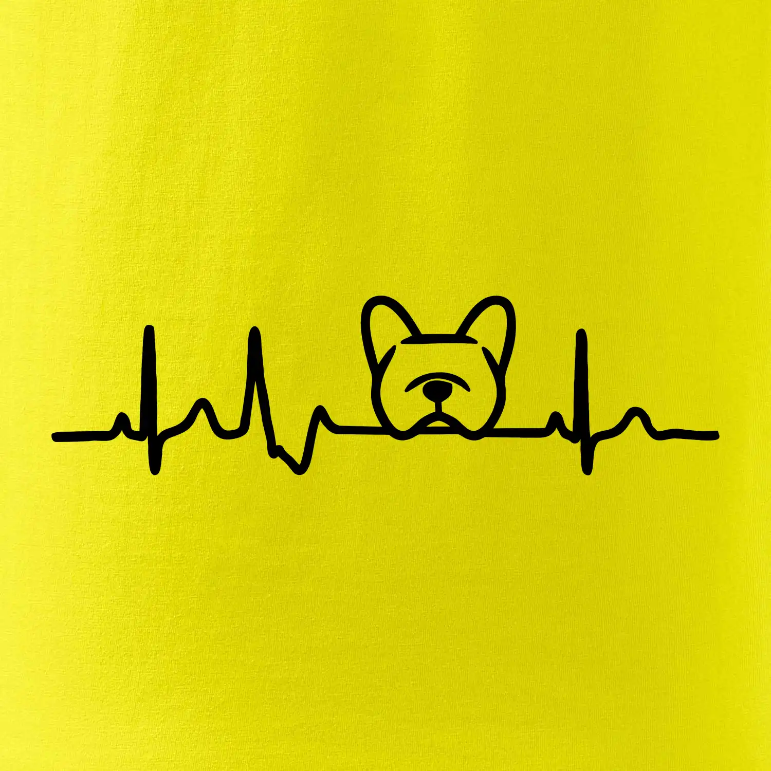 EKG Francouzský buldoček hlava