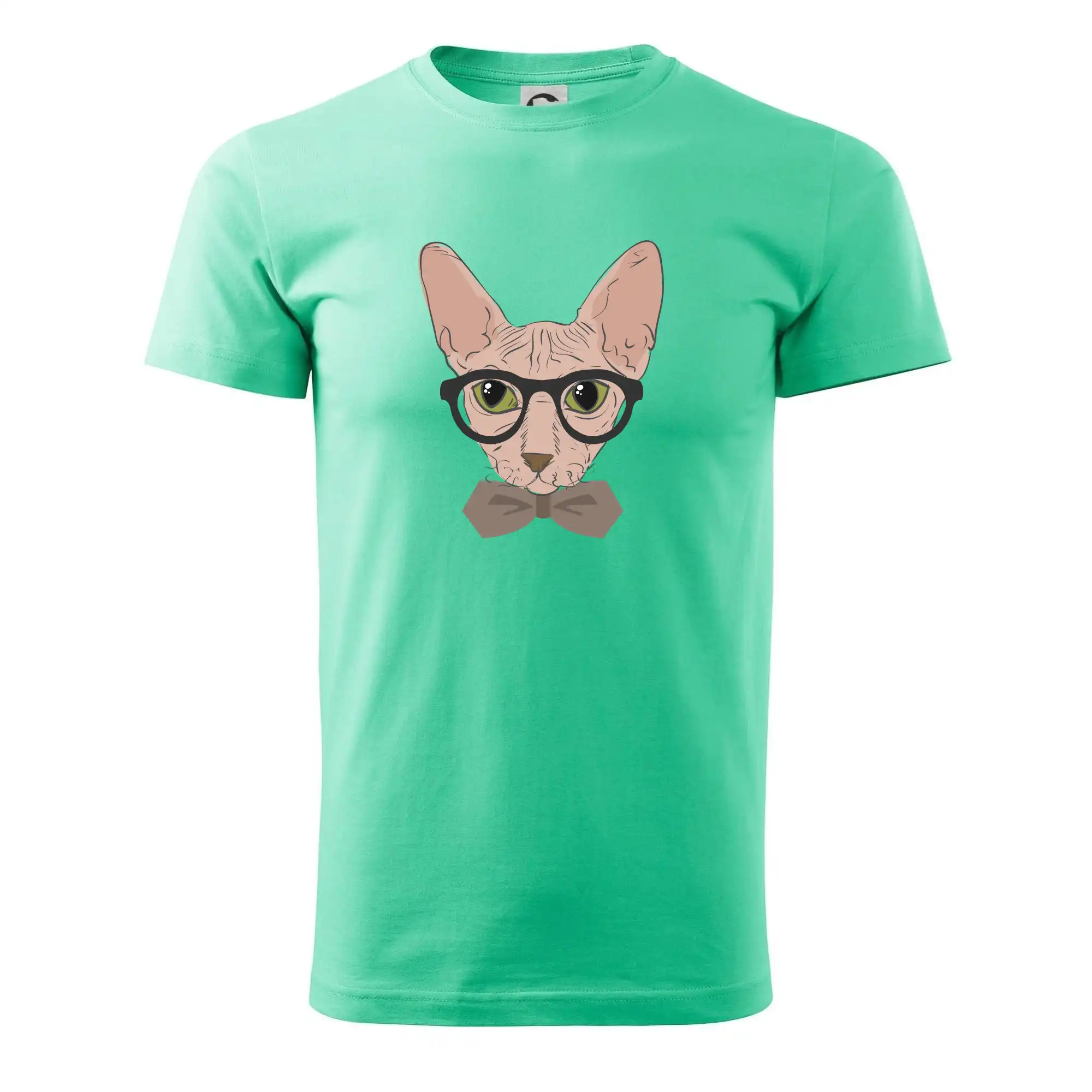 Vtipná tričká s mačkou - Hipster sphynx - Pánske tričko nižšej gramáže