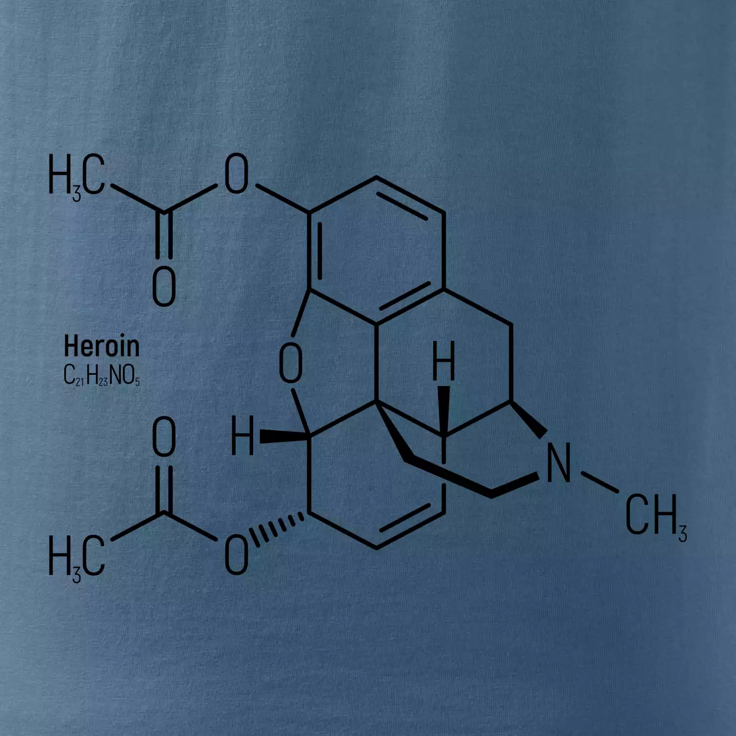 Molekulární struktura Heroin