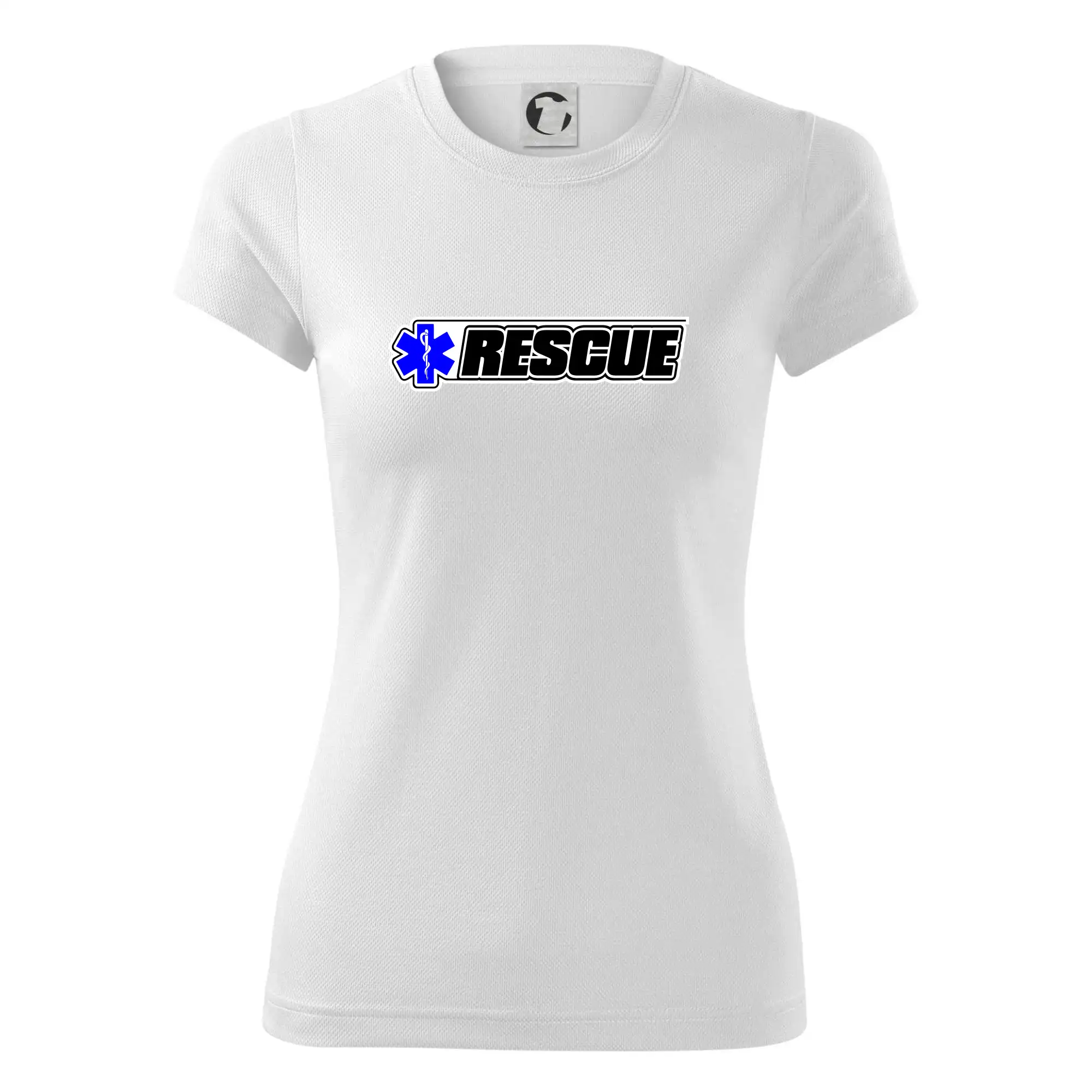 Tričká a mikiny pre záchranárov a lekárov - Kvalitné oblečenie pre zdravotníkov - Záchranár rescue kríž modrý - Dámske Fantasy športové (dresovina)