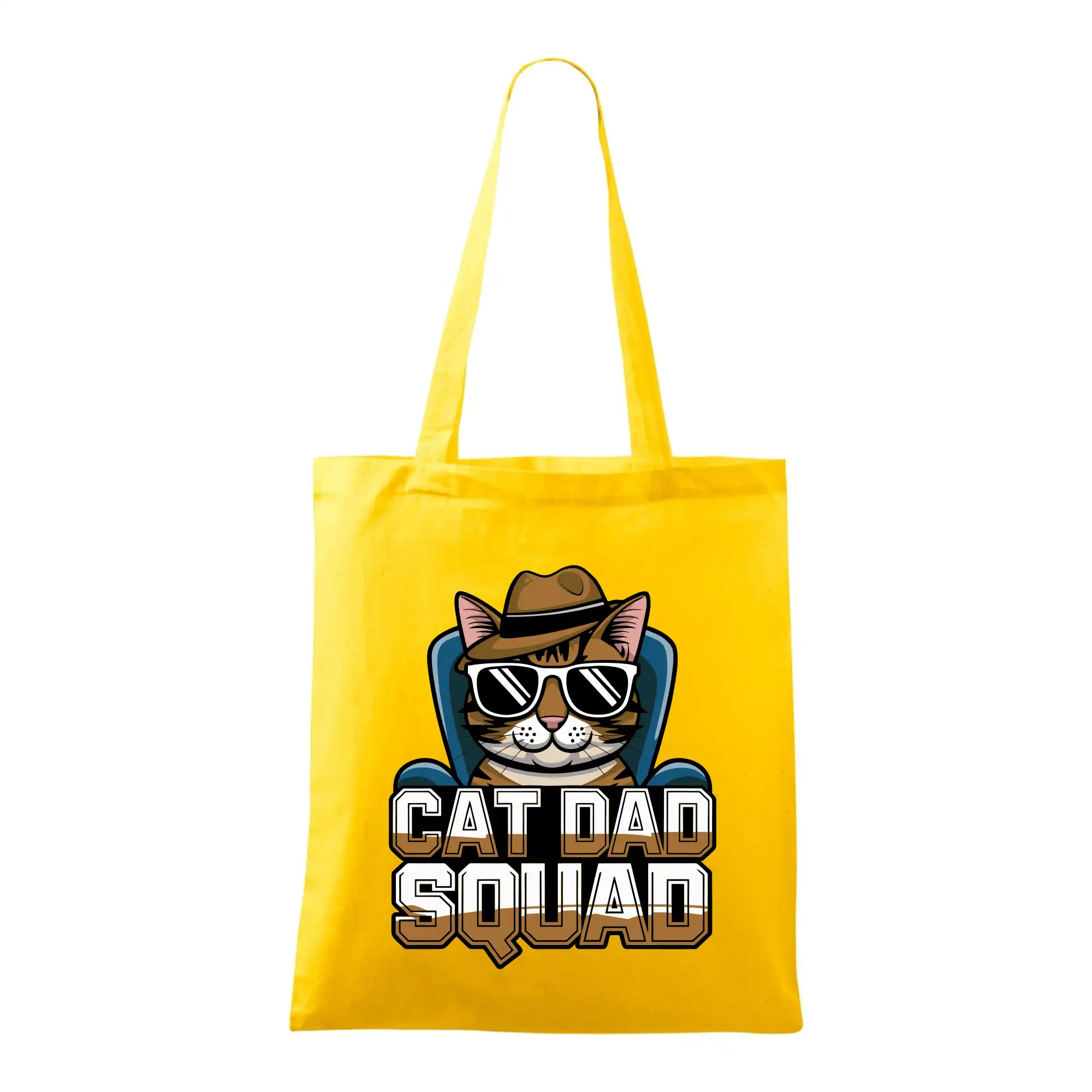 Vtipná tričká s mačkou - Cat dad squad - Taška bavlnená