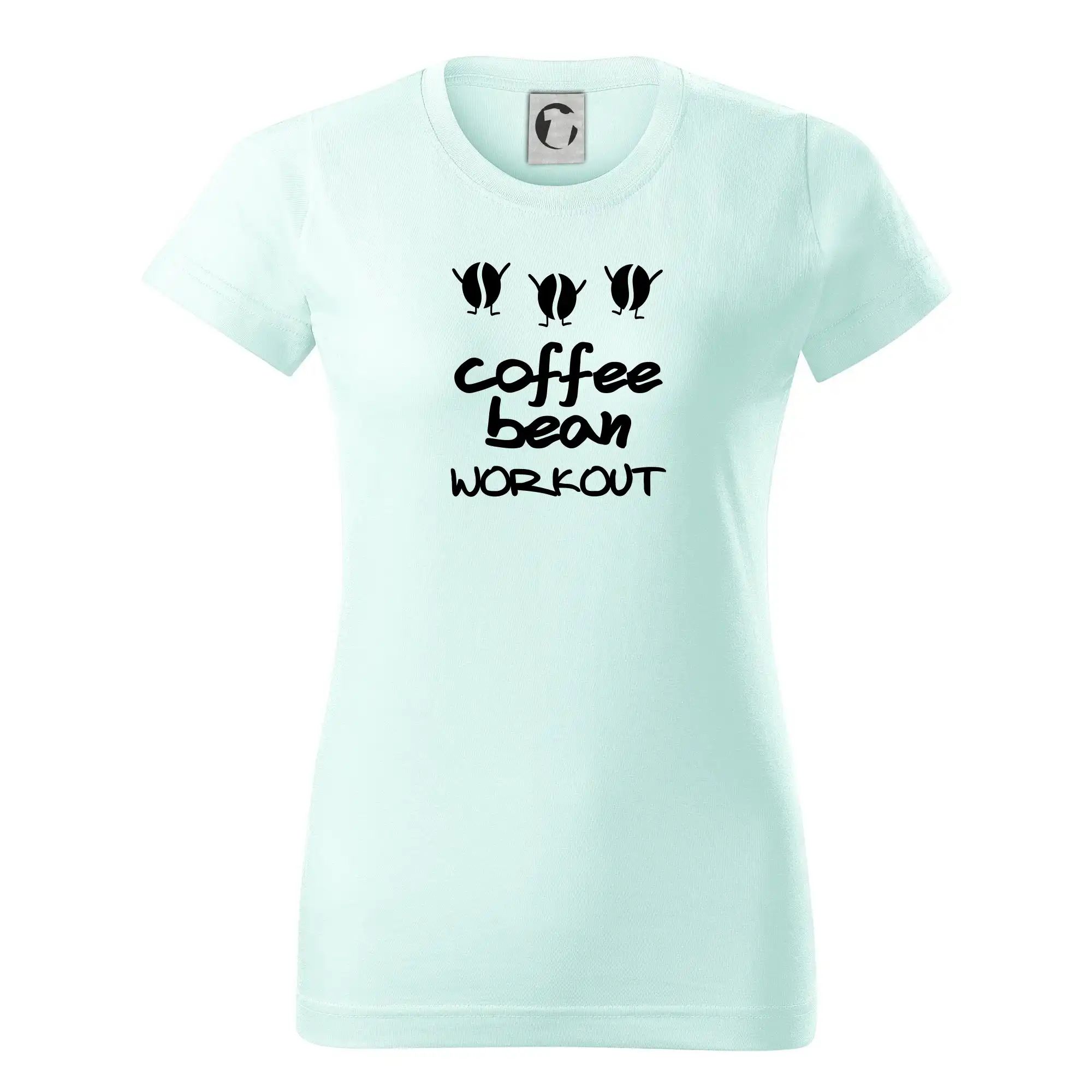Motívy pre baristu a milovníkov kávy - Coffee bean workout - Dámske tričko basic - ľahko voľnejšie a dlhšie