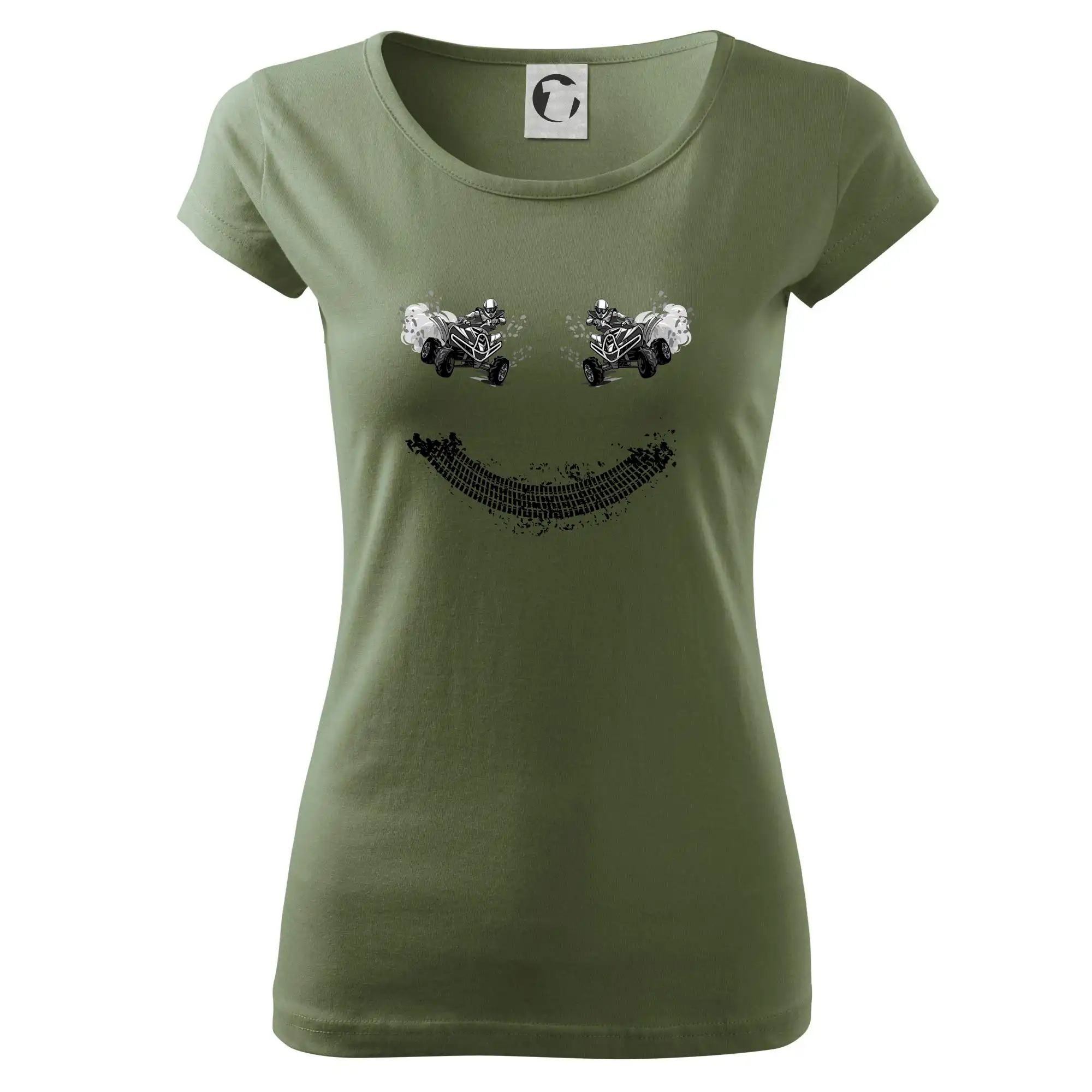 Tričko s štvorkolkou - Štvorkolka smile - Dámske tričko Pure