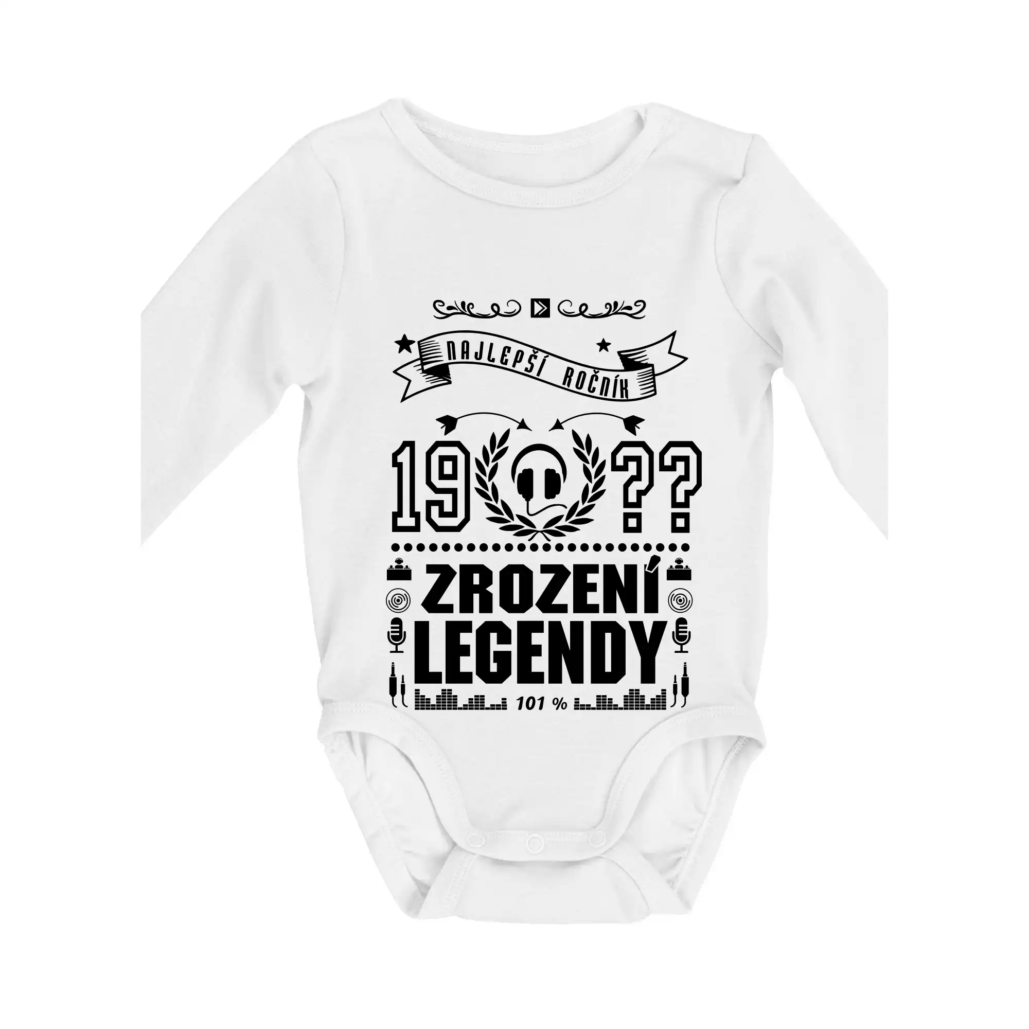 Trička Zrodenie legendy - Zrodenie legendy pre DJ - Body dojčenské s dlhým rukávom