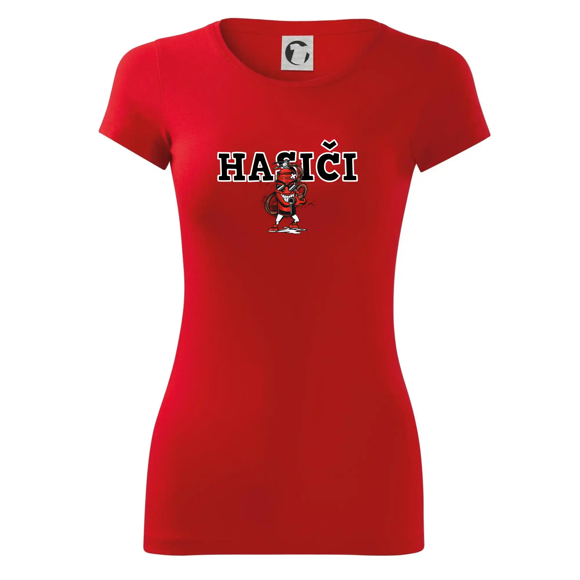 Originálne tričká pre hasičov - Hasiči hasiaci prístroj - Dámske tričko Glance - Priliehavejší strih