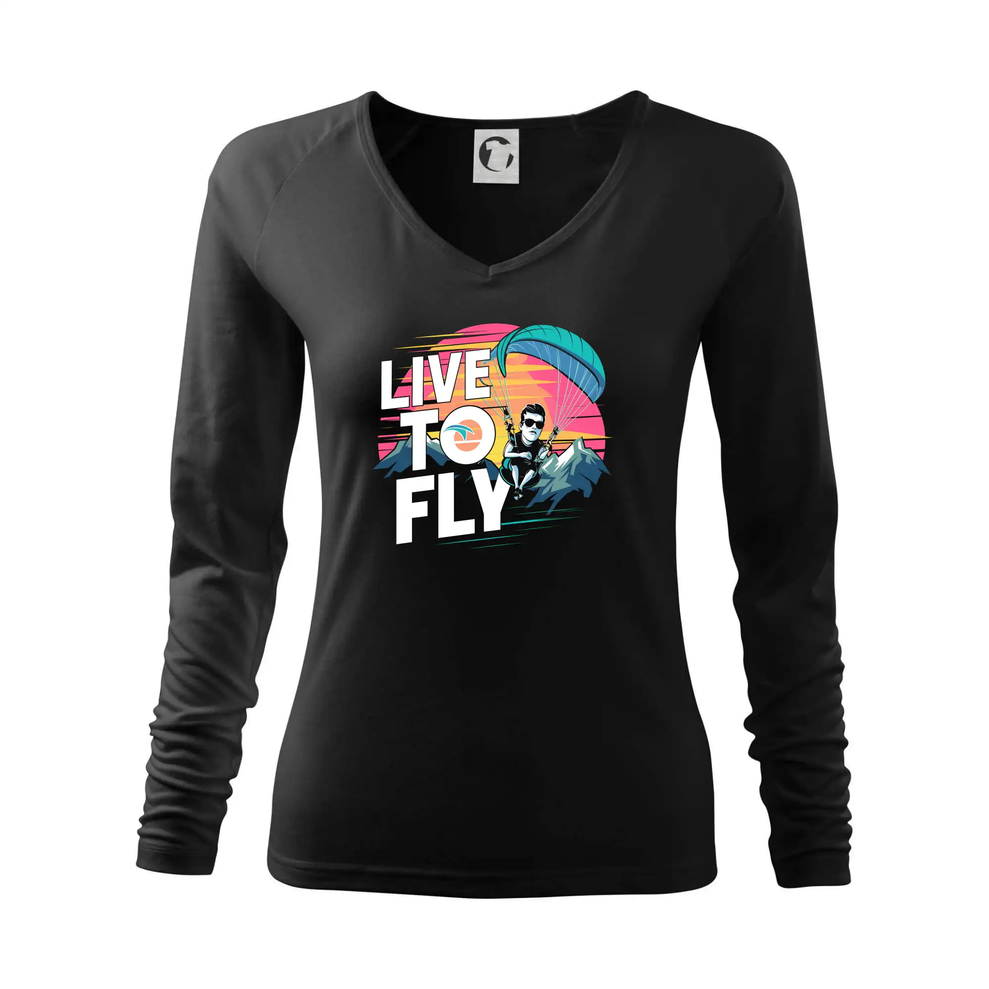 Tričká s motívom paraglidingu - Paraglide life to fly - Tričko dámske Elegance