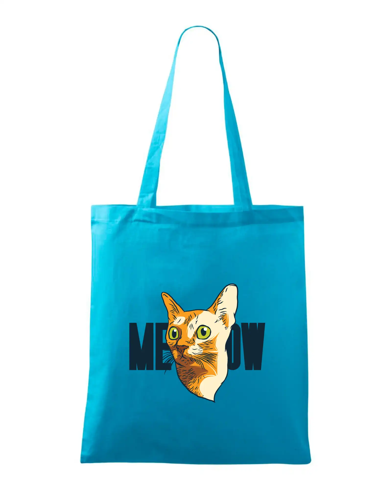 Vtipná tričká s mačkou - Mačka meow - Taška bavlnená