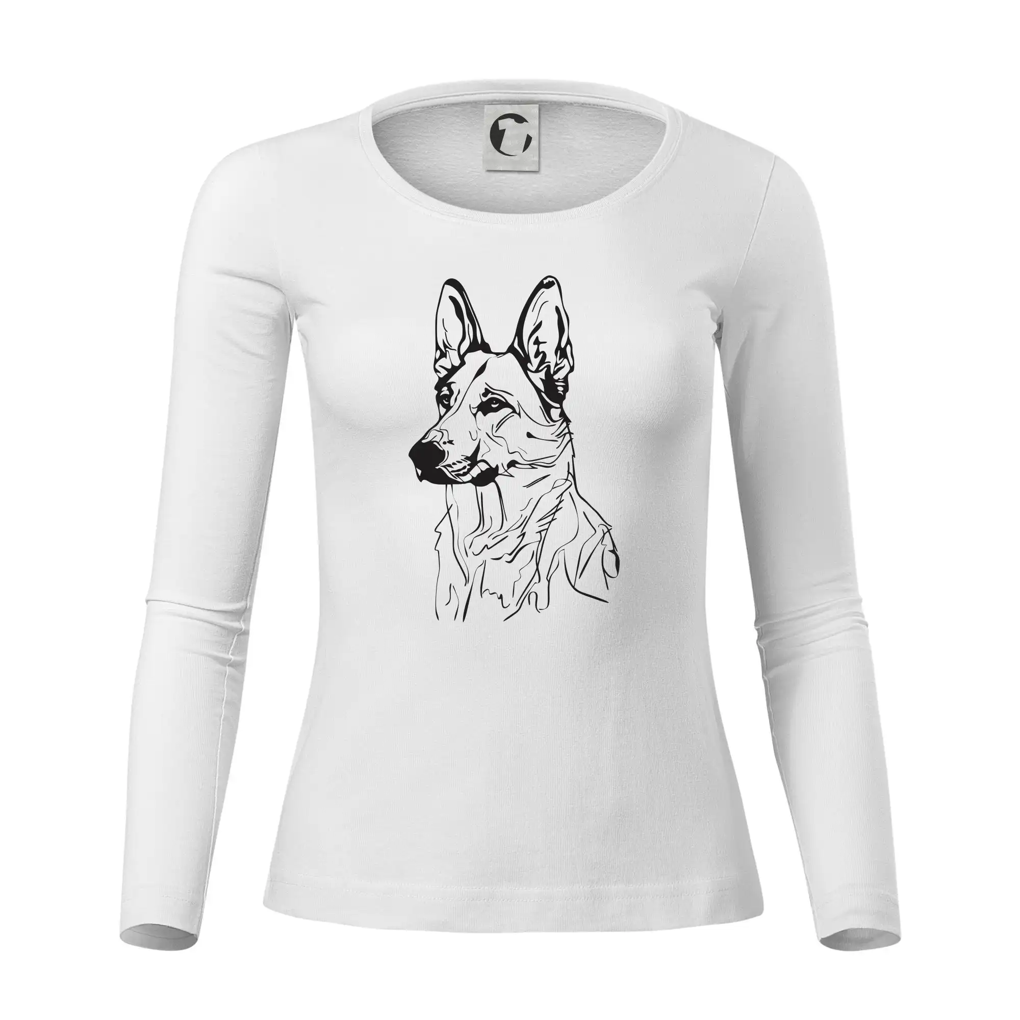 Německý ovčák černá kresba