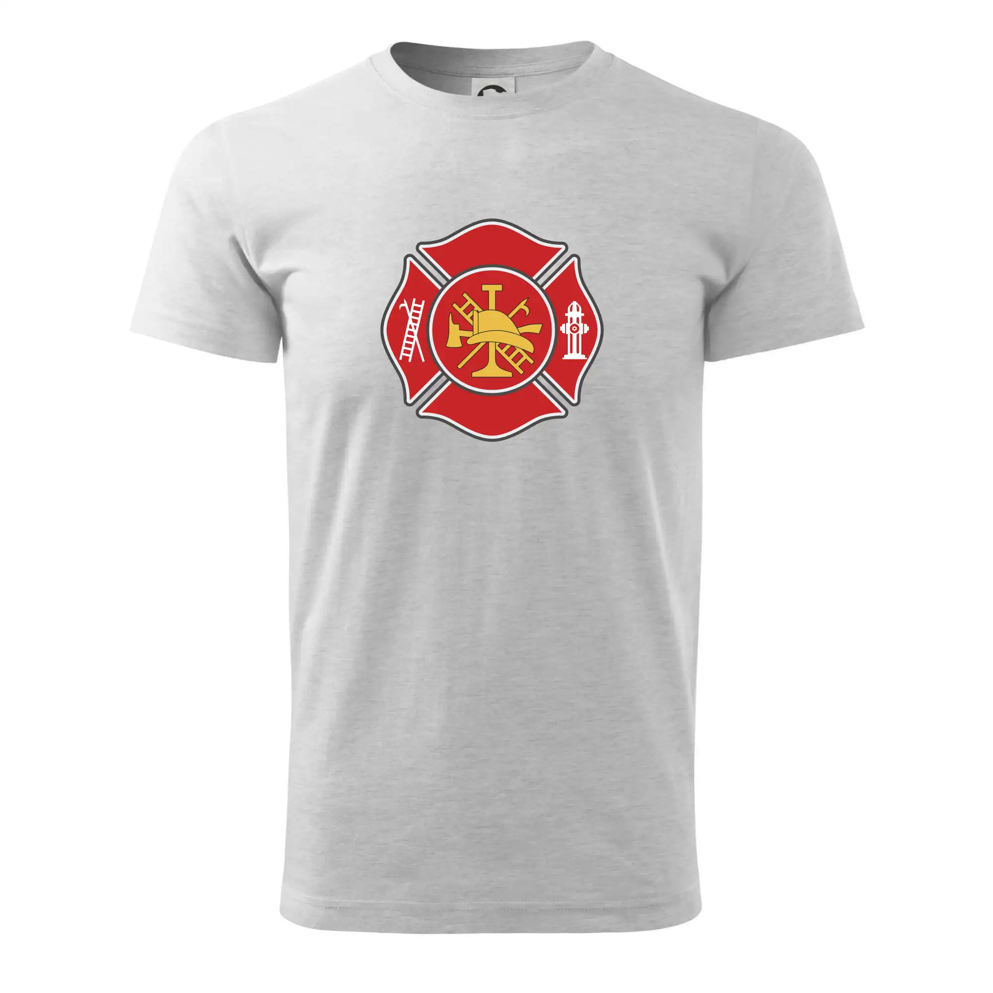 Originálne tričká pre hasičov - Fire department logo červené - Pánske tričko nižšej gramáže