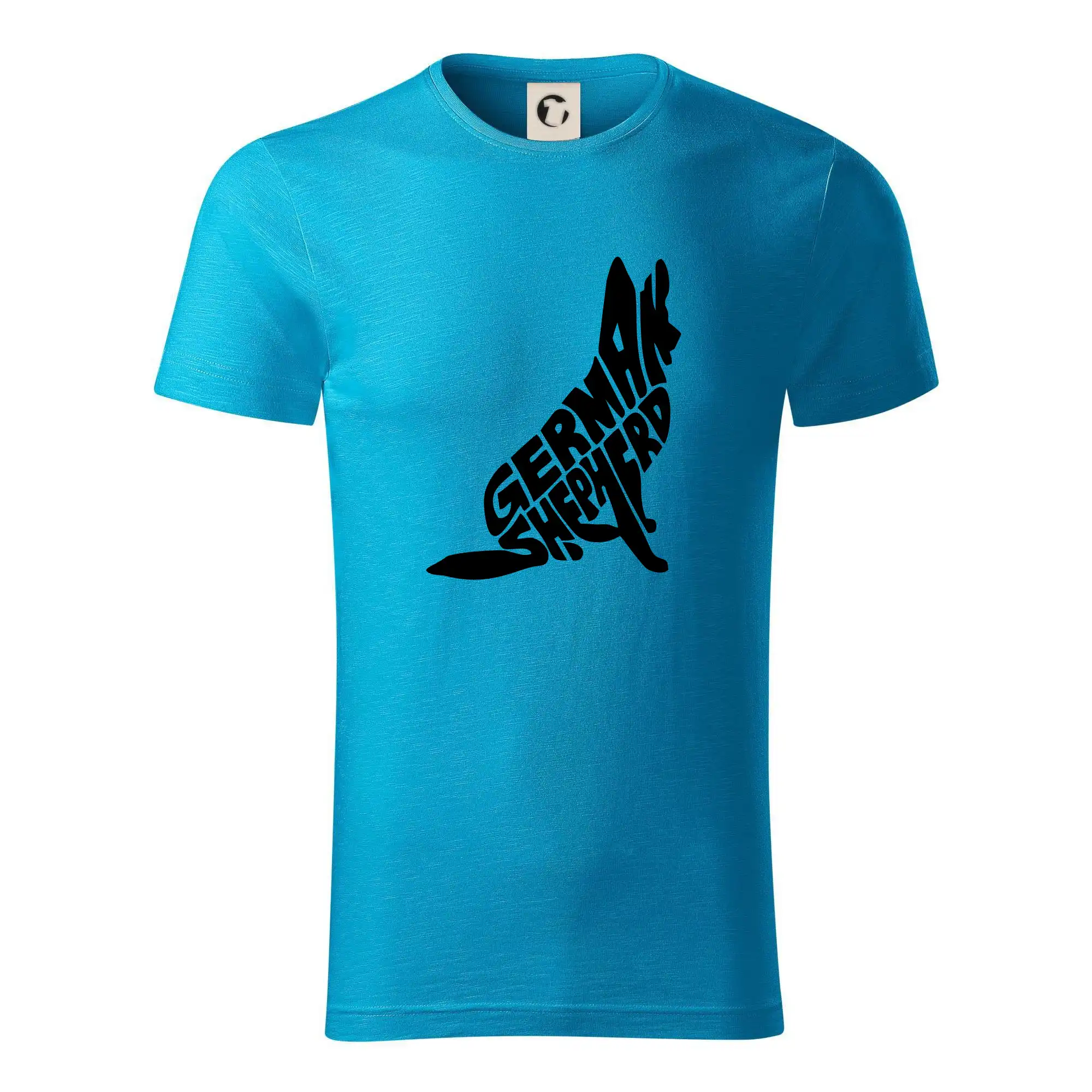 Nemecký ovčiak - Nemecký ovčiak sediaci napis - Tričko z organickej bavlny