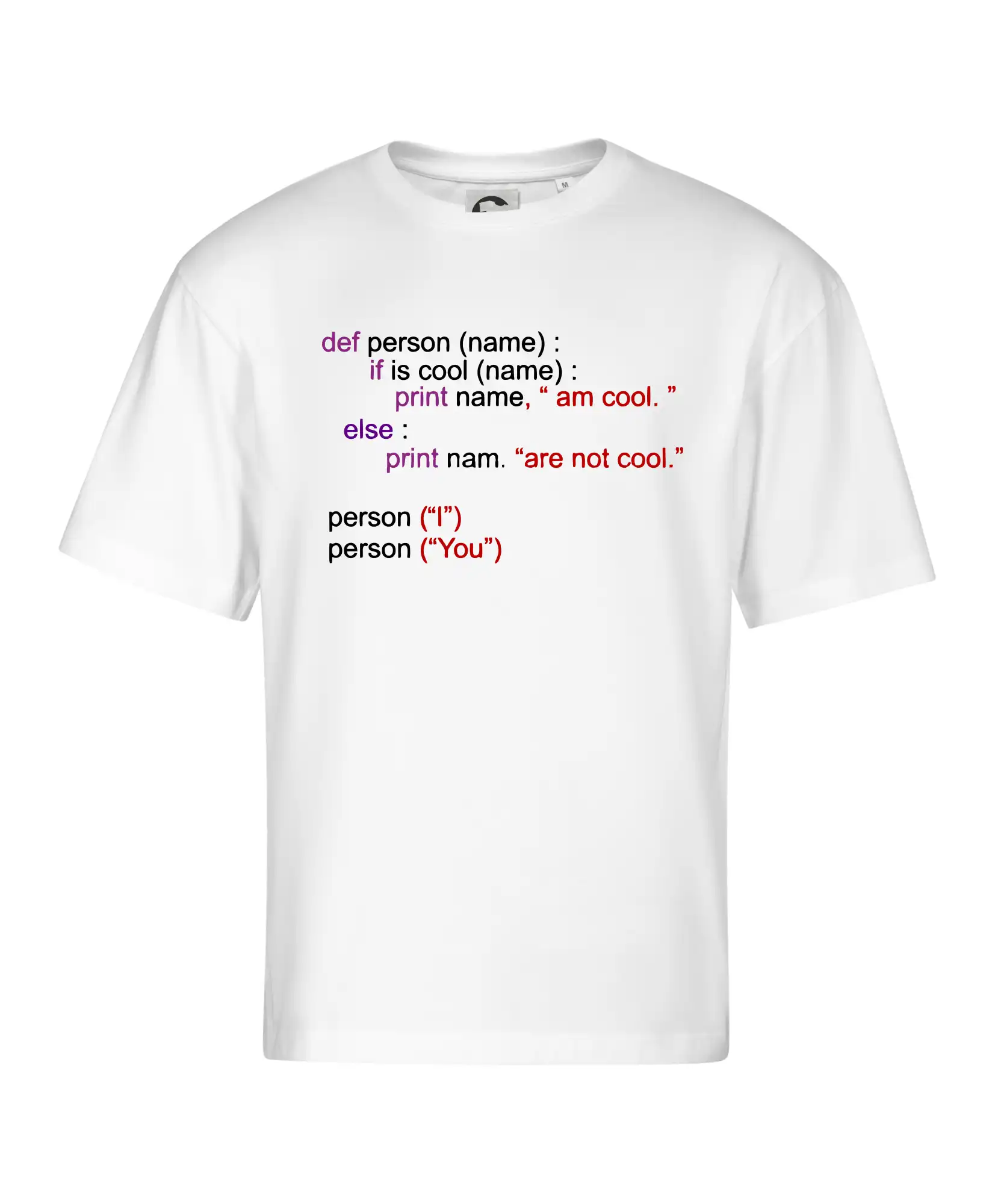 Tričká pre ajťákov - Python I am cool, You are not cool - Stage unisex - OVERSIZE