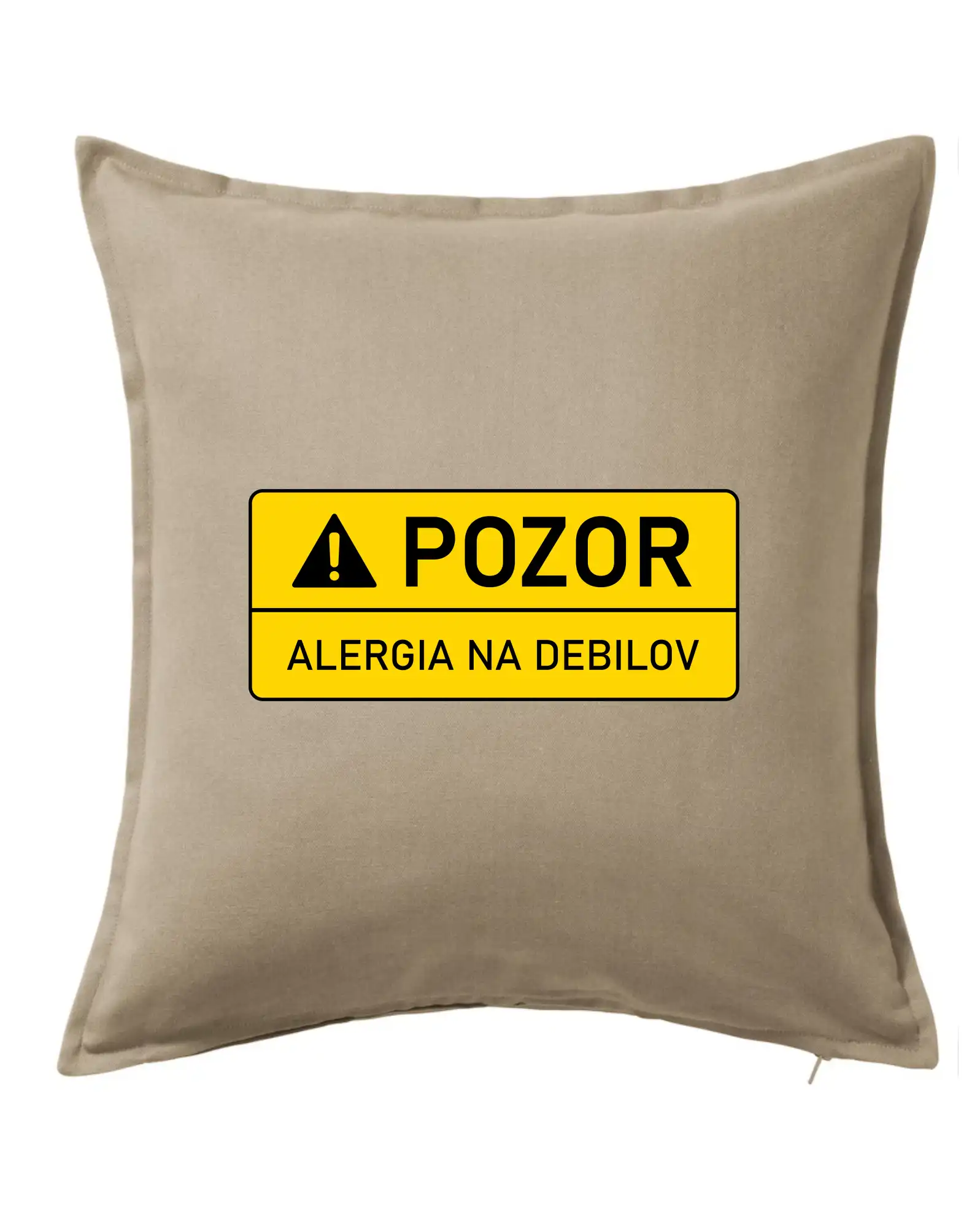 Ostatné nápisy - Pozor alergia na debilov - Vankúš 50x50