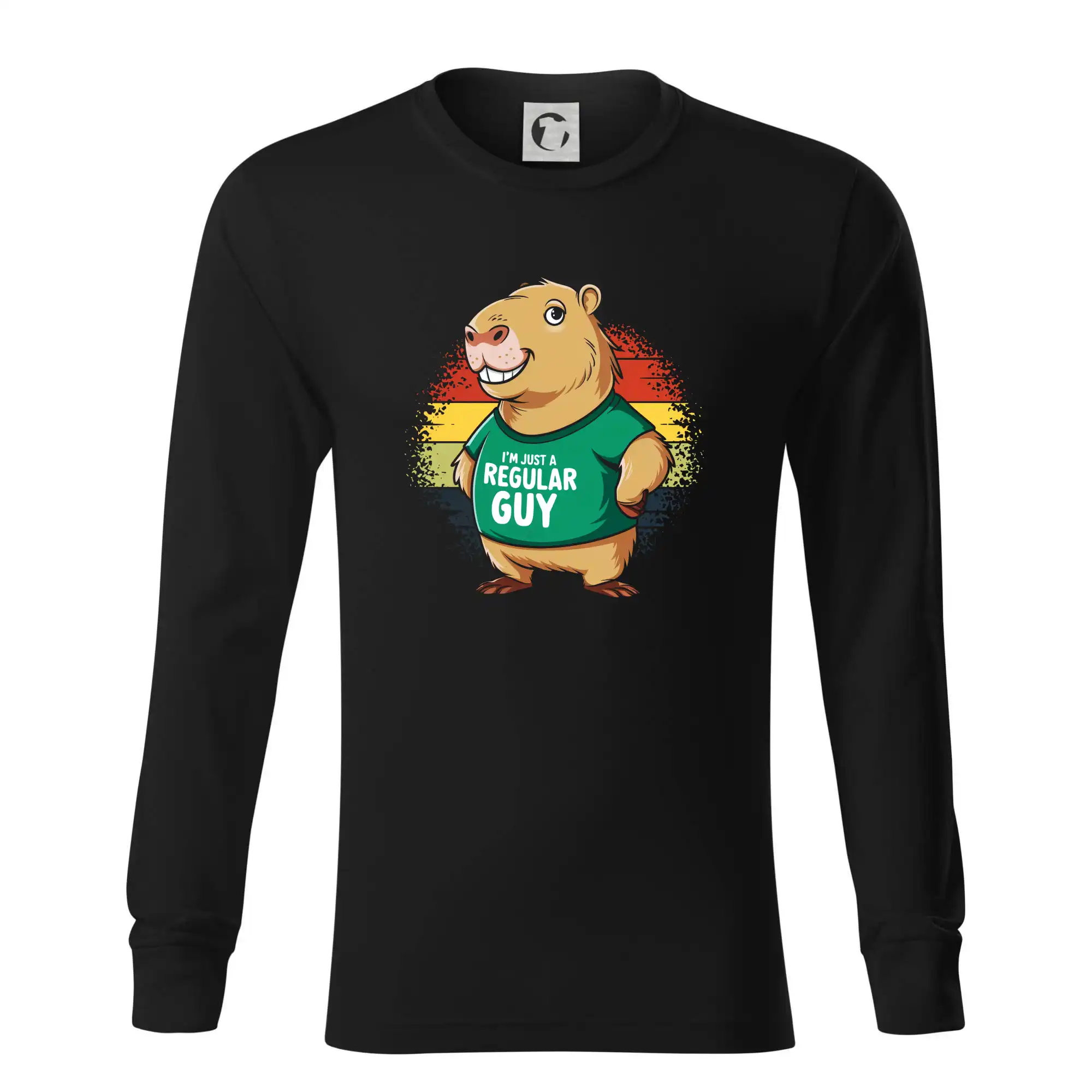 Tričká so zvieratami - Capybara I'm just a regular guy - Tričko s dlhým rukávom LS R05