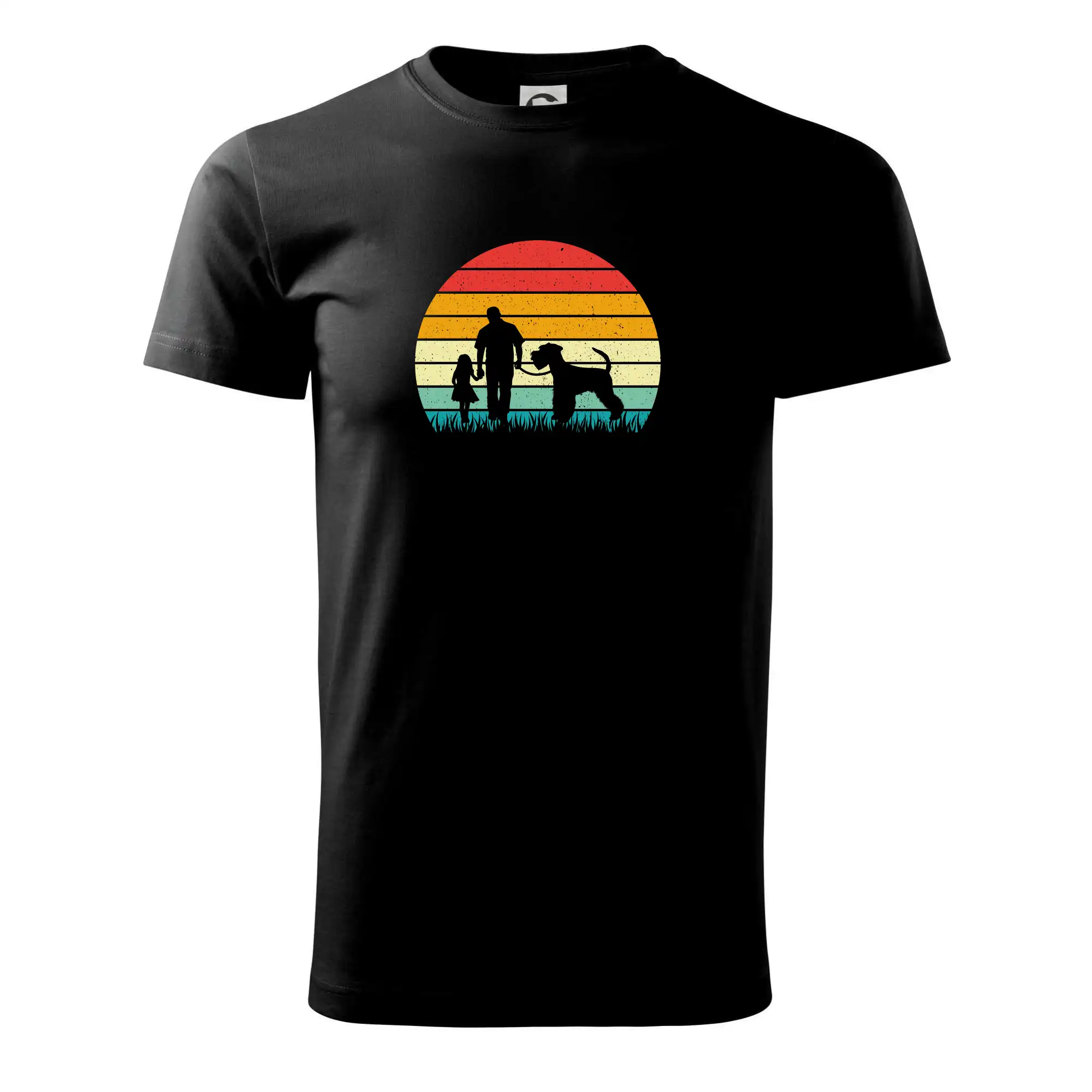 Ostatné psie plemená - Bradáč a otec s dcérou - Tričko extra veľké  (5-8XL)