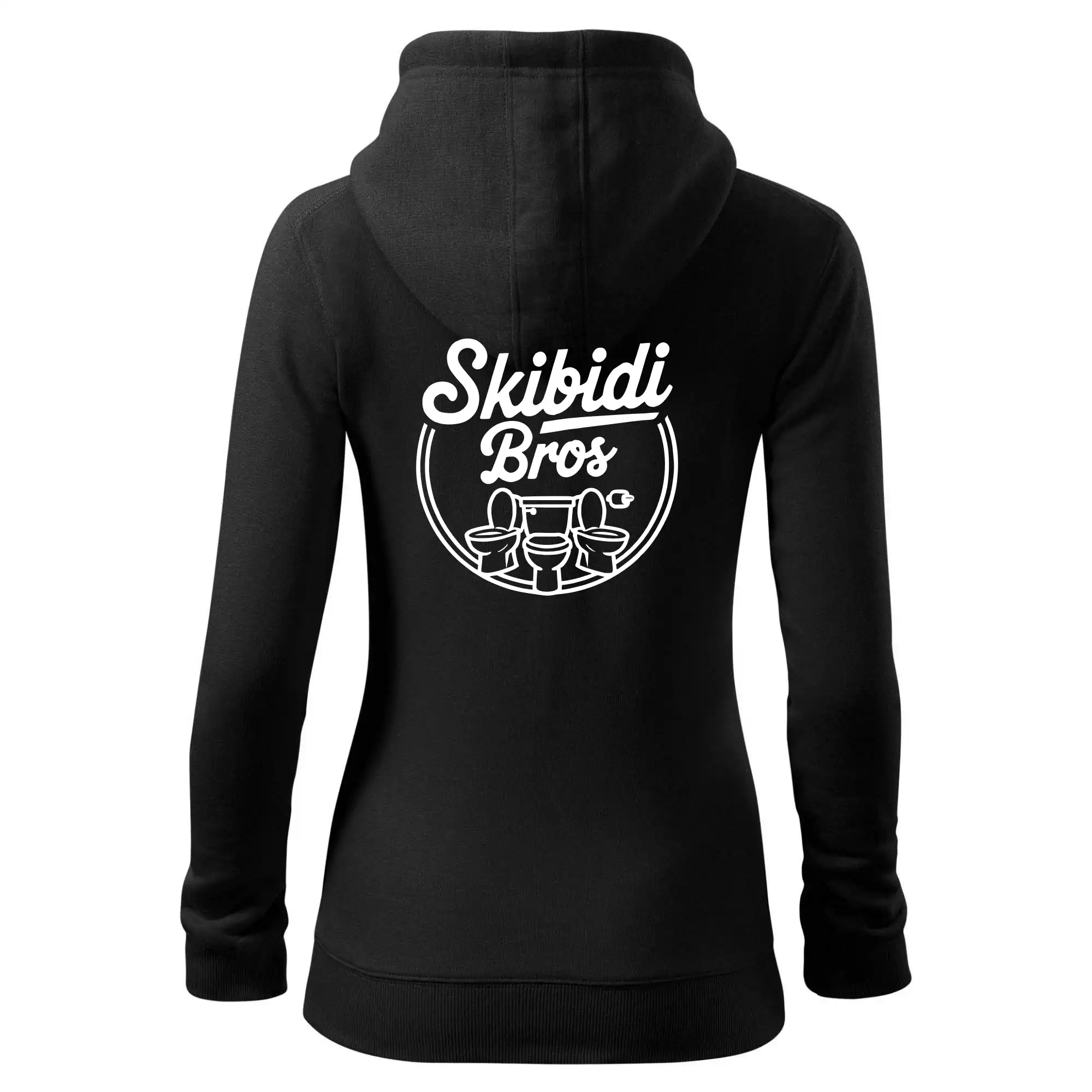 Tričká s motívmi ktoré frčia na internete - Skibidi bros - Mikina dámska trendy zipper s kapucňou