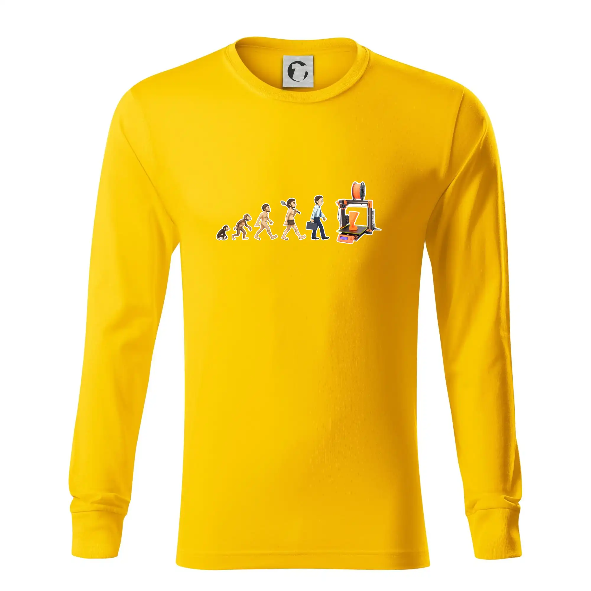 Tričká pre ajťákov - Evolúcia 3D tlač - Tričko s dlhým rukávom LS R05