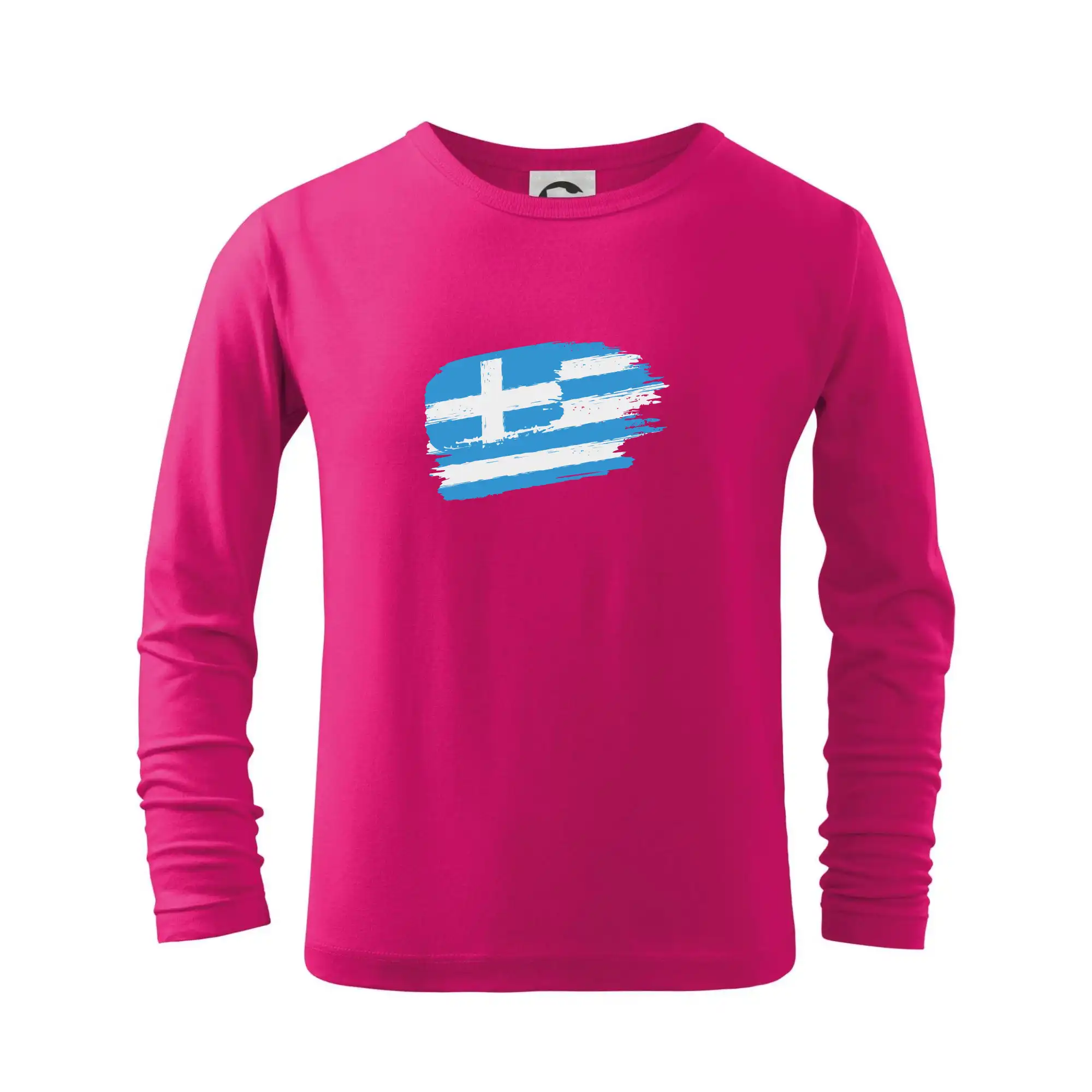 Motívy štátnych vlajok - Grécko vlajka - Tričko detské Long Sleeve