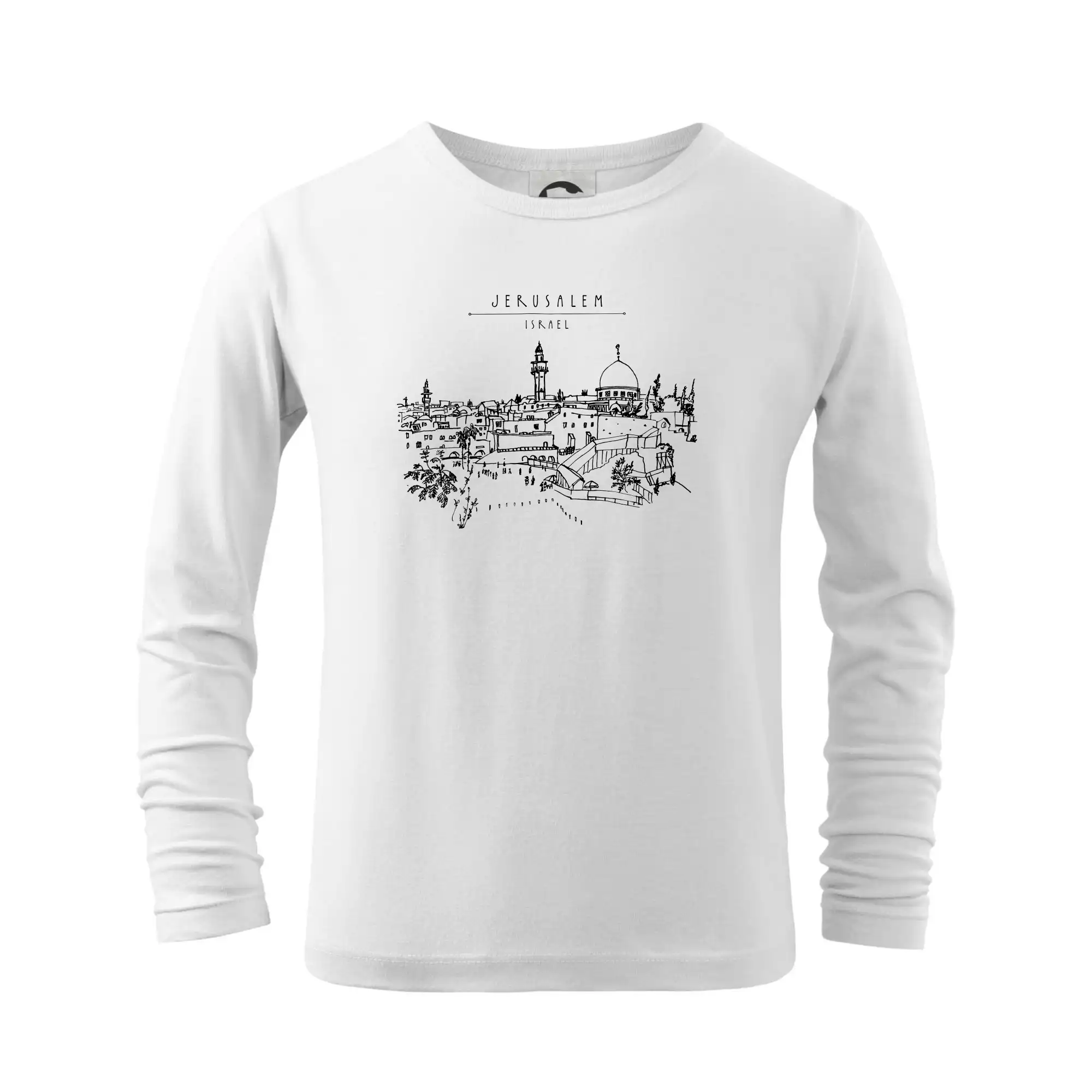 Ostatné mestá / miesta - Kreslený Jeruzalem - Tričko detské Long Sleeve