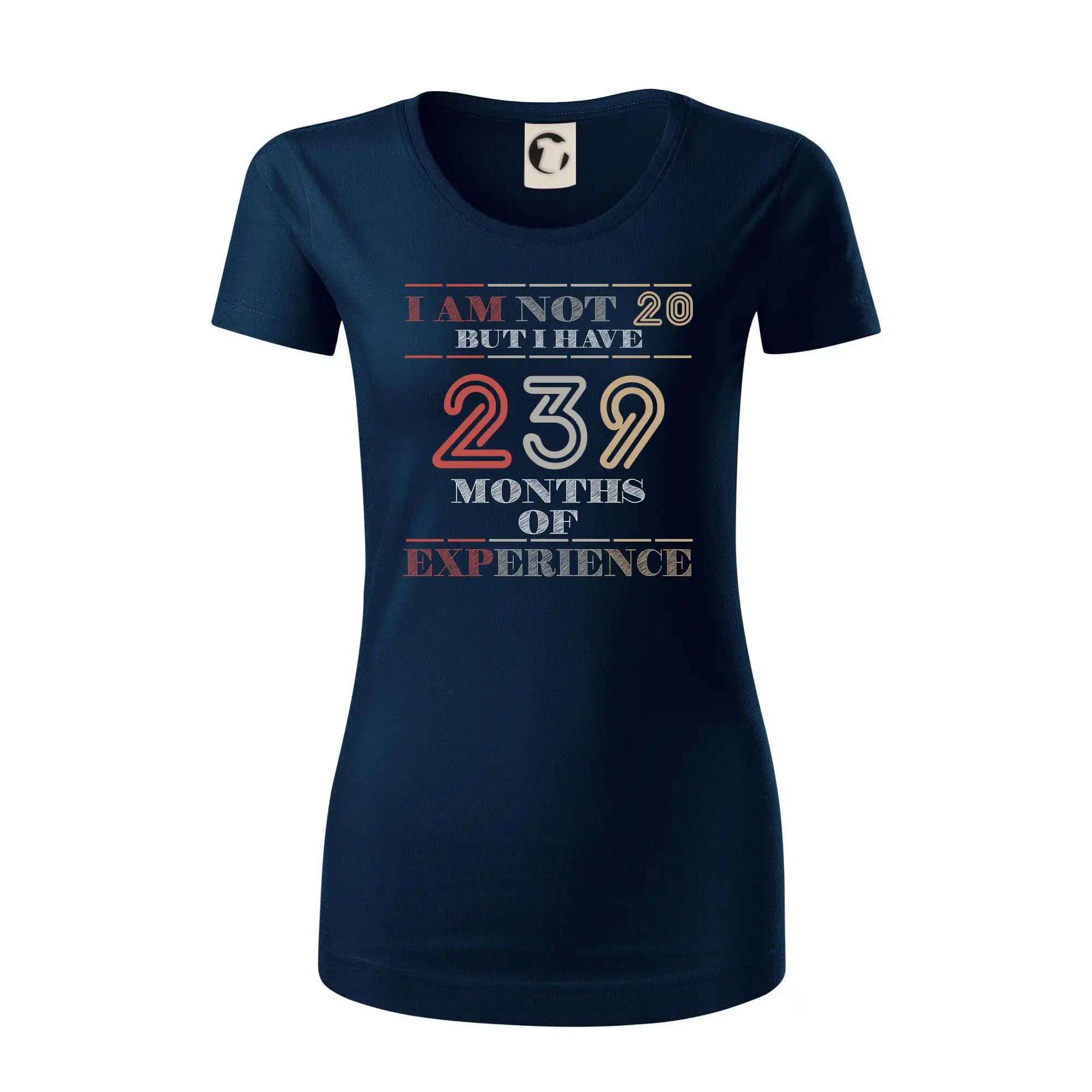 Tričká k narodeninám - 20 years 239 months of experience - Dámske tričko z organickej bavlny Origin (GOTS)