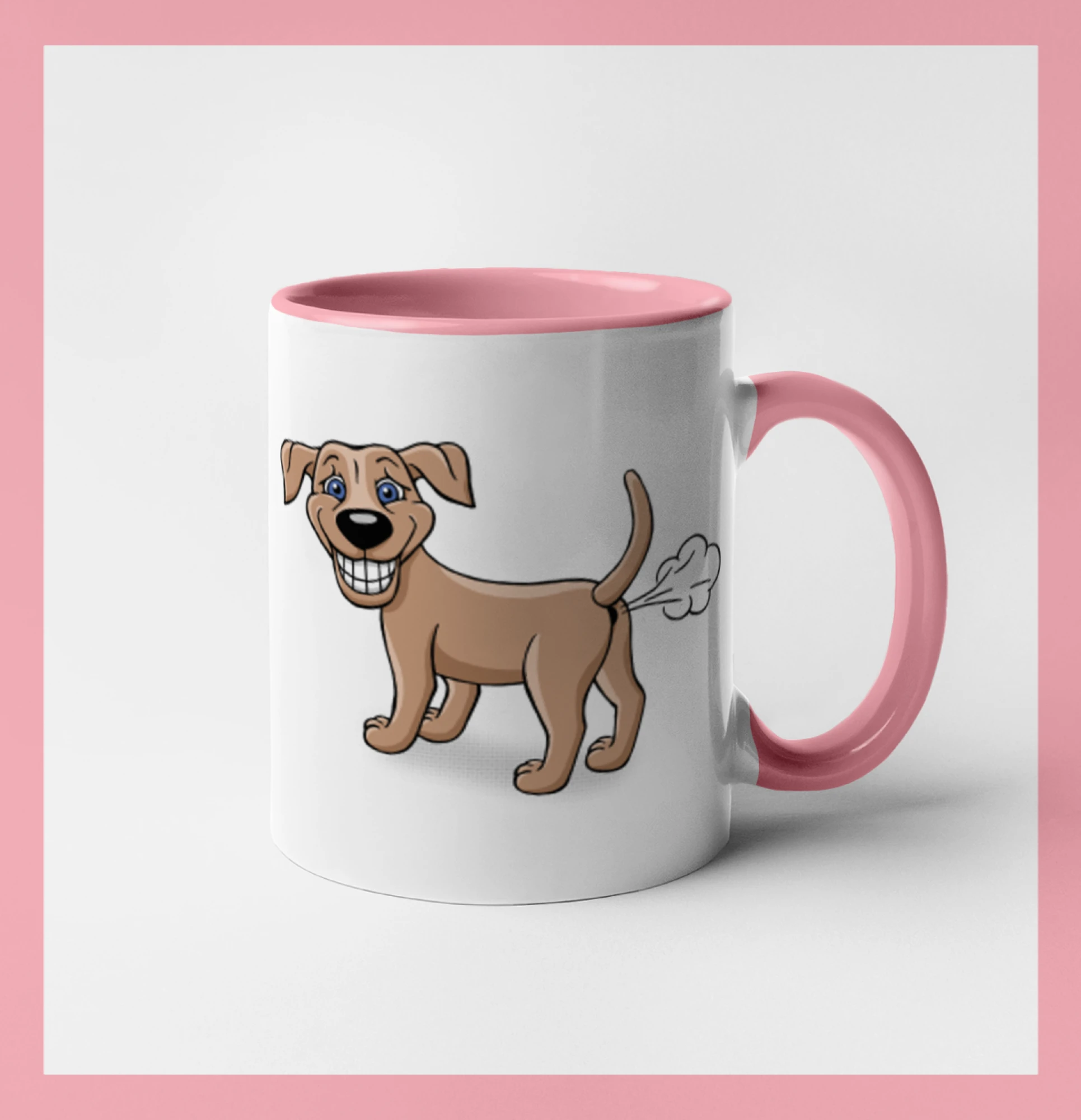 Ostatné psie plemená - Prdiace pes kreslený (Hana-creative) - Hrnček 