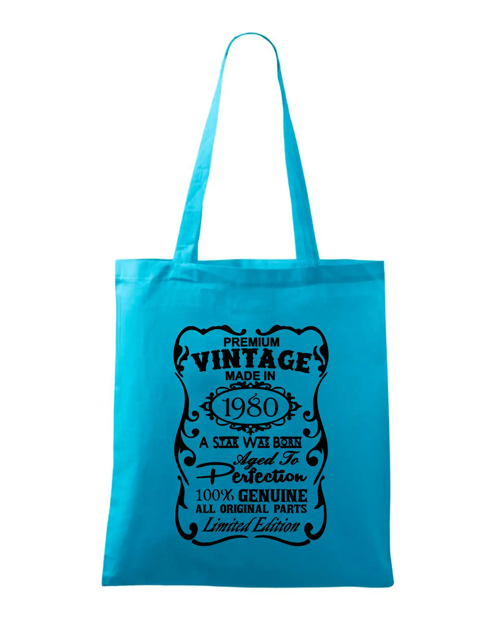 Trička s ročníkom 1980 - Vintage Etiketa - 1980 - Taška bavlnená